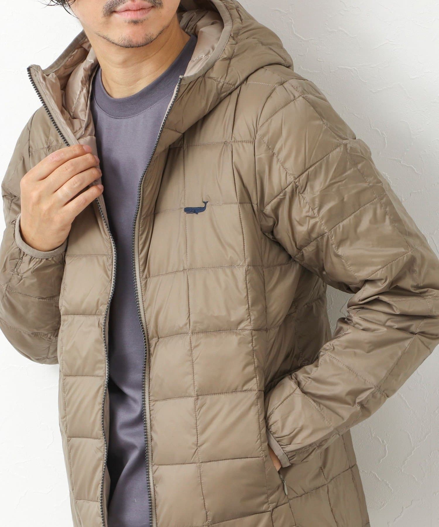 NOLLEY'S(ノーリーズ) 【TAION】別注クジラ刺繍HOOD W-ZIP DOWN JKT