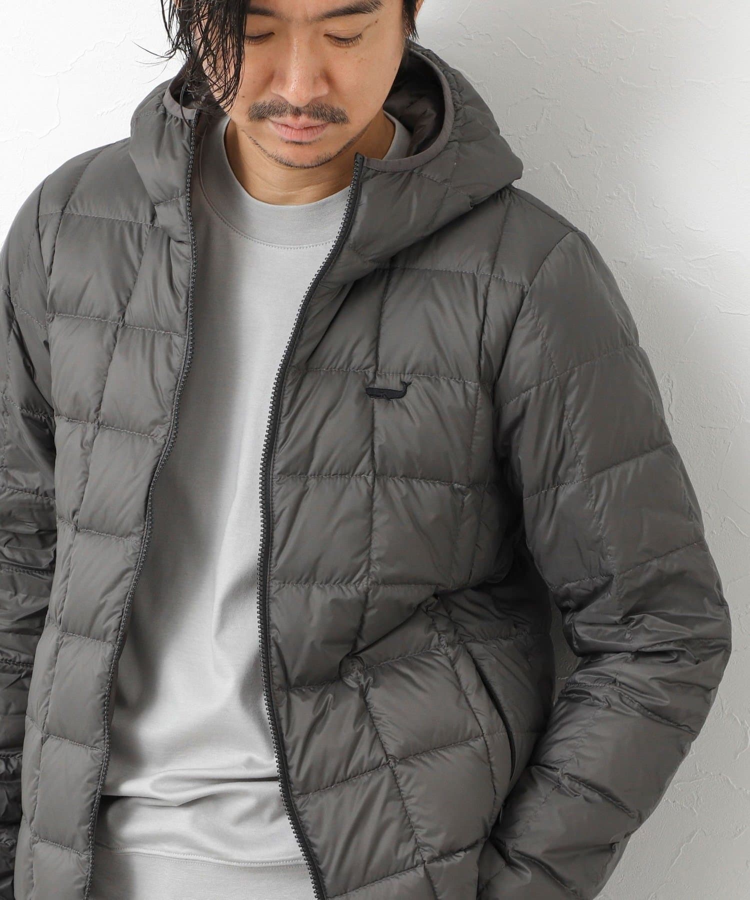 NOLLEY'S(ノーリーズ) 【TAION】別注クジラ刺繍HOOD W-ZIP DOWN JKT