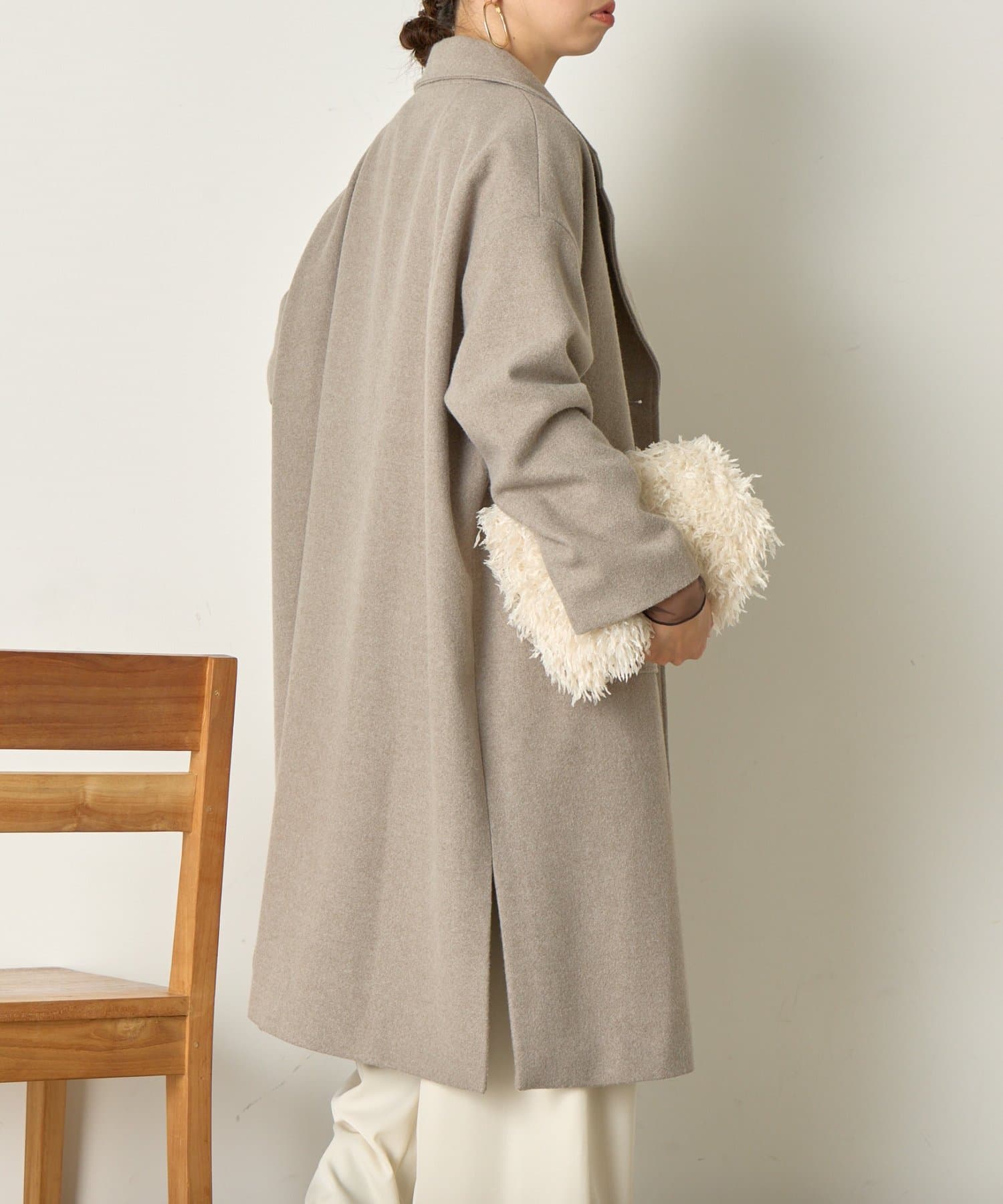 Jena　espace merveilleux(ジェナ　エスパスメルヴェイユ) ウール混ロングコート