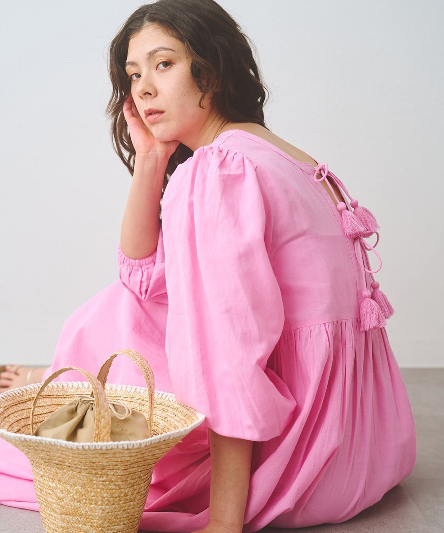 Whim Gazette(ウィム ガゼット) 2wayギャザーワンピース