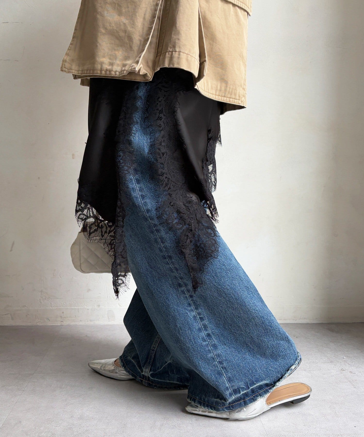 DOUDOU(ドゥドゥ) 【完売カラー再追加！】アシメレースキャミ