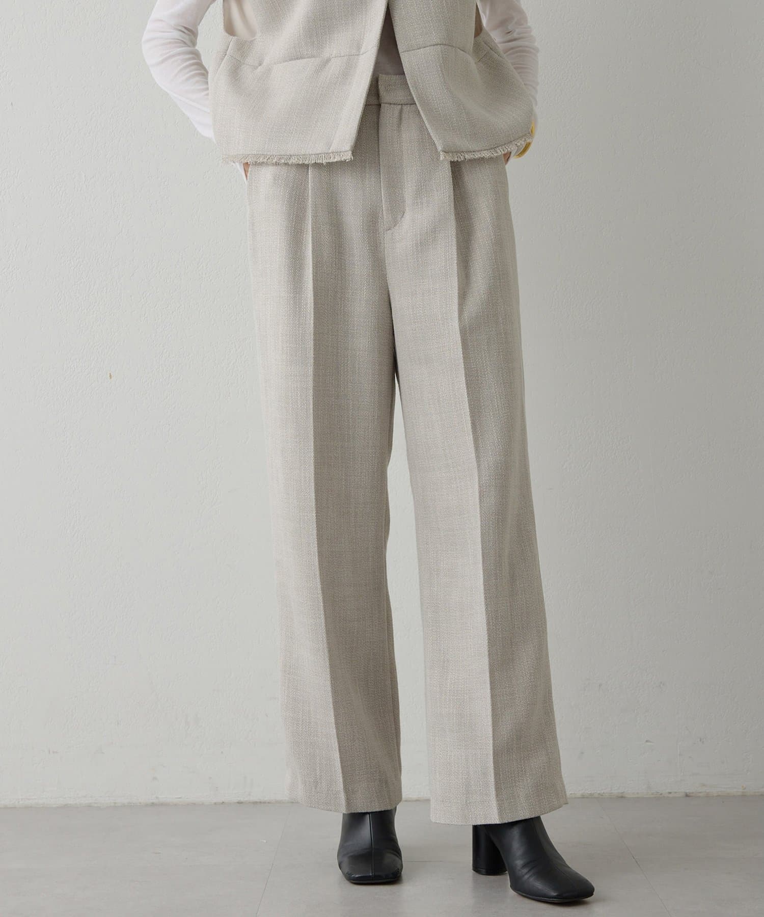 Whim Gazette(ウィム ガゼット) 【THE PAUSE】ツイードタックパンツ