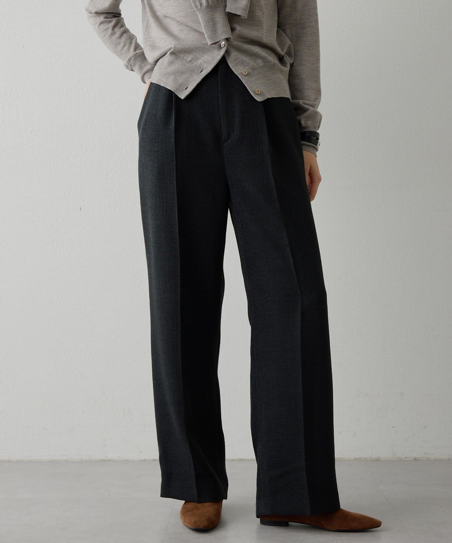 Whim Gazette(ウィム ガゼット) 【THE PAUSE】ツイードタックパンツ