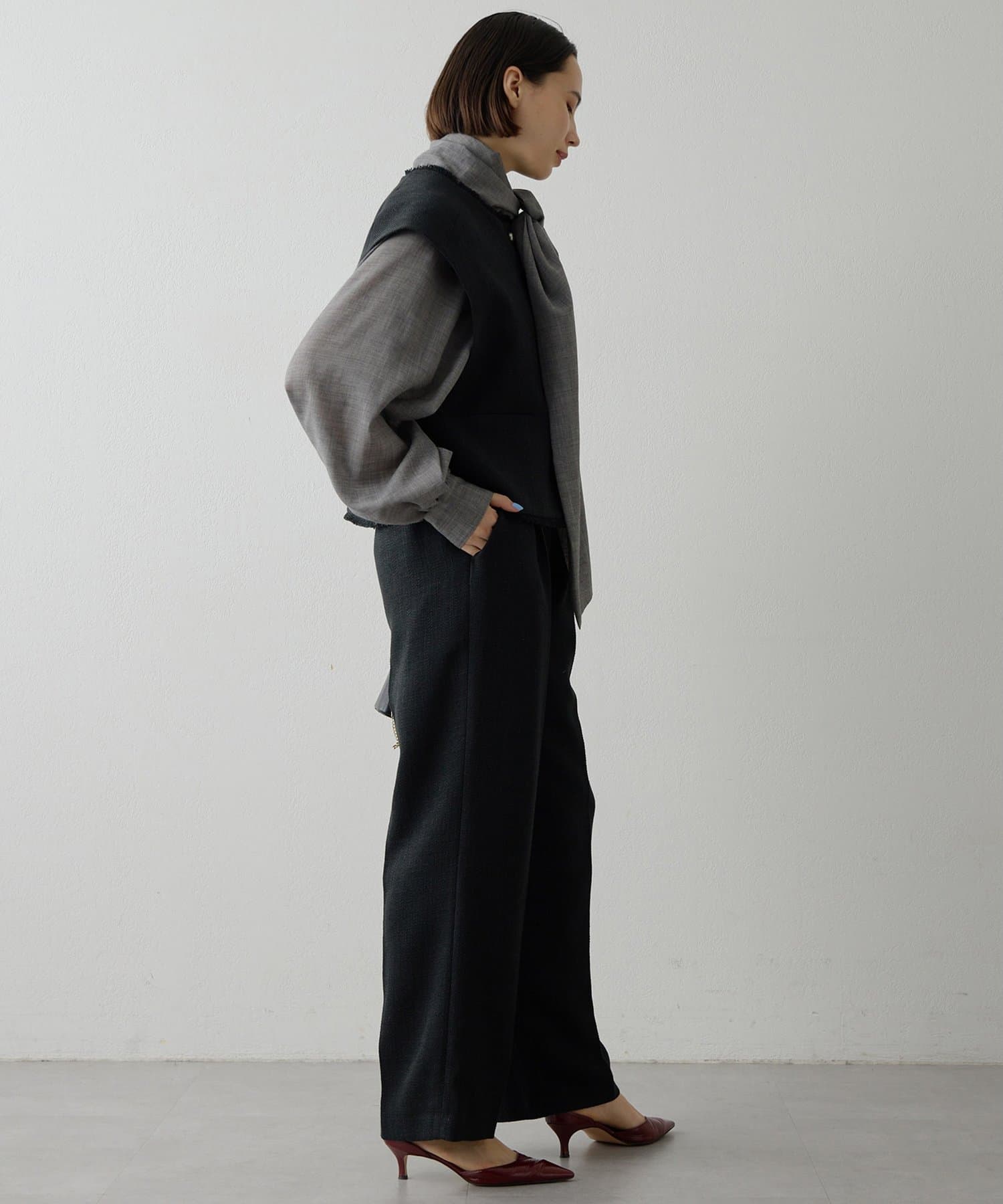 Whim Gazette(ウィム ガゼット) 【THE PAUSE】ツイードタックパンツ