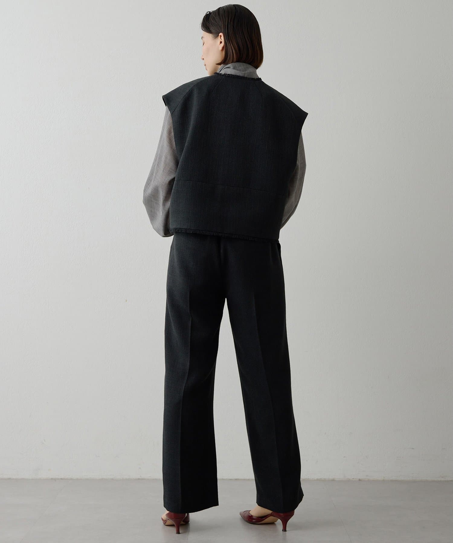 Whim Gazette(ウィム ガゼット) 【THE PAUSE】ツイードタックパンツ