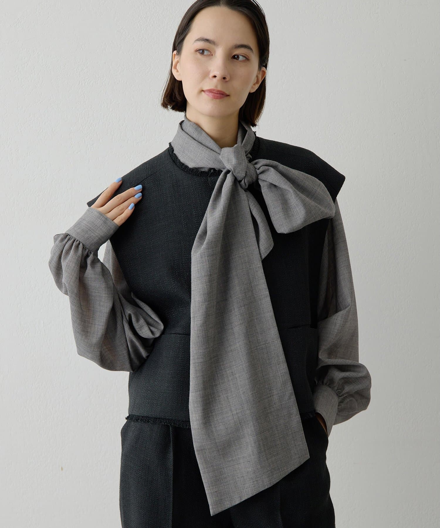 Whim Gazette(ウィム ガゼット) 【THE PAUSE】ツイードショートジレ