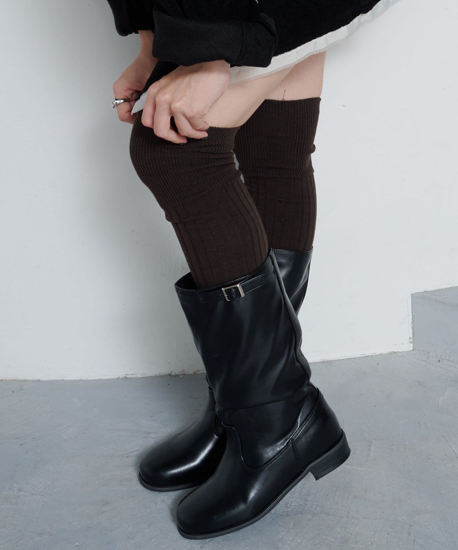 Kastane(カスタネ) リブハイソックス