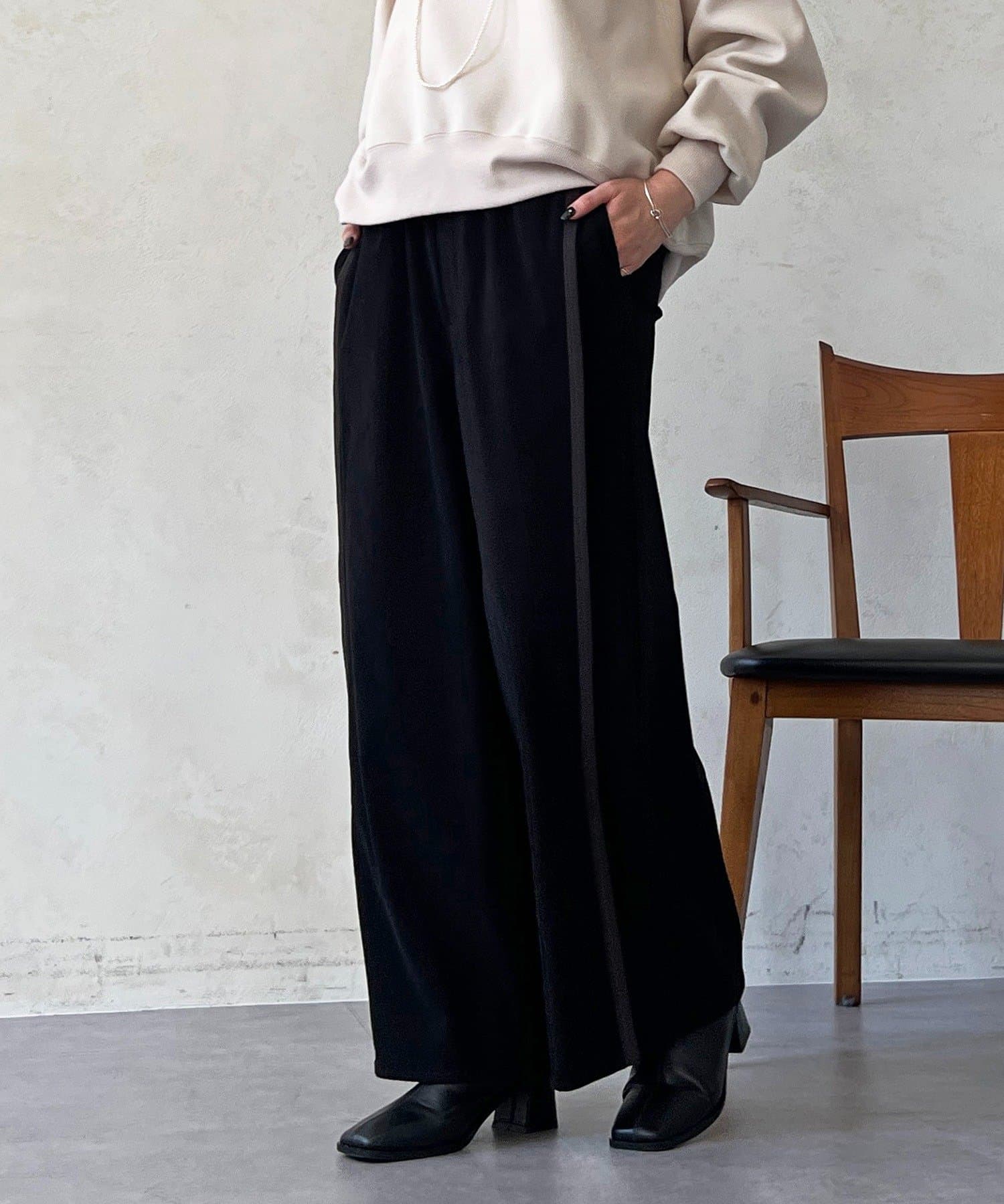 Croisiere(クロジエール) ストレッチ起毛リブ替えパンツ