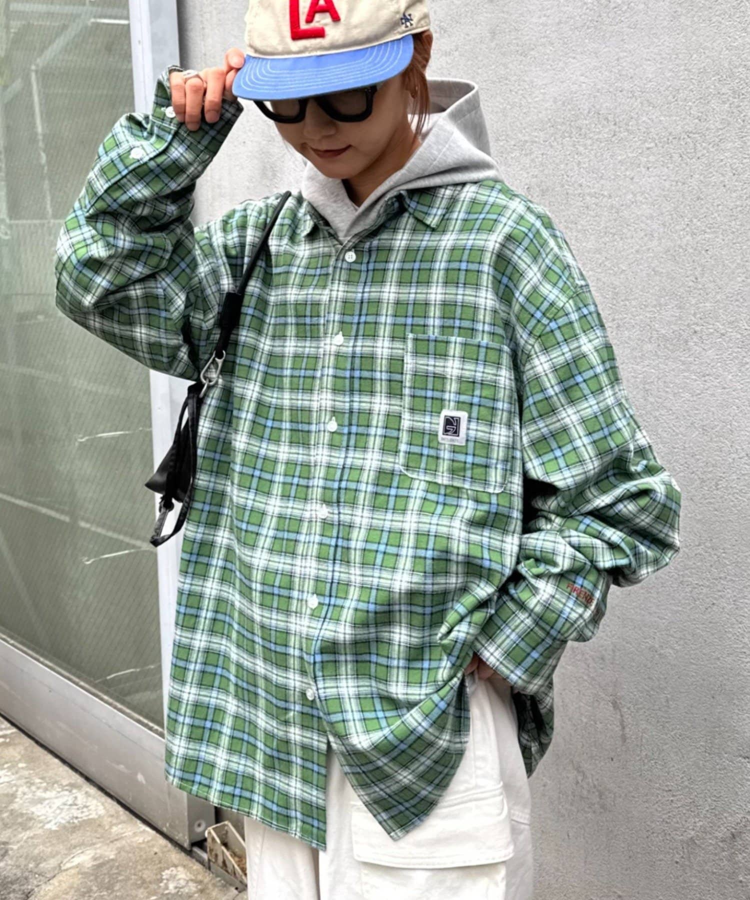 CIAOPANIC TYPY(チャオパニックティピー) 【PATTIPATTI】ビックシルエットブランケットネルチェックシャツ