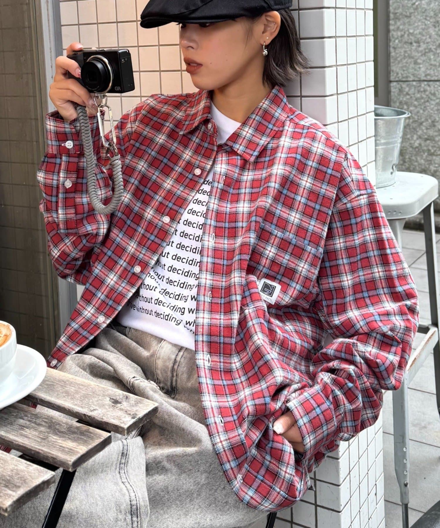 CIAOPANIC TYPY(チャオパニックティピー) 【PATTIPATTI】ビックシルエットブランケットネルチェックシャツ