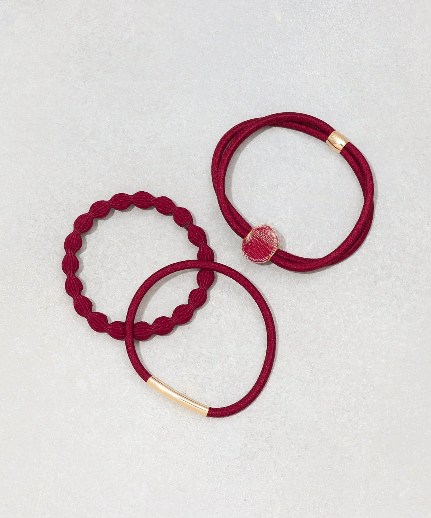 3COINS(スリーコインズ) チェックボールポニー3個セット