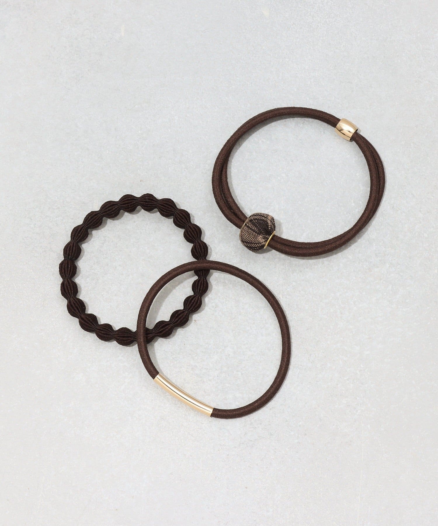 3COINS(スリーコインズ) チェックボールポニー3個セット