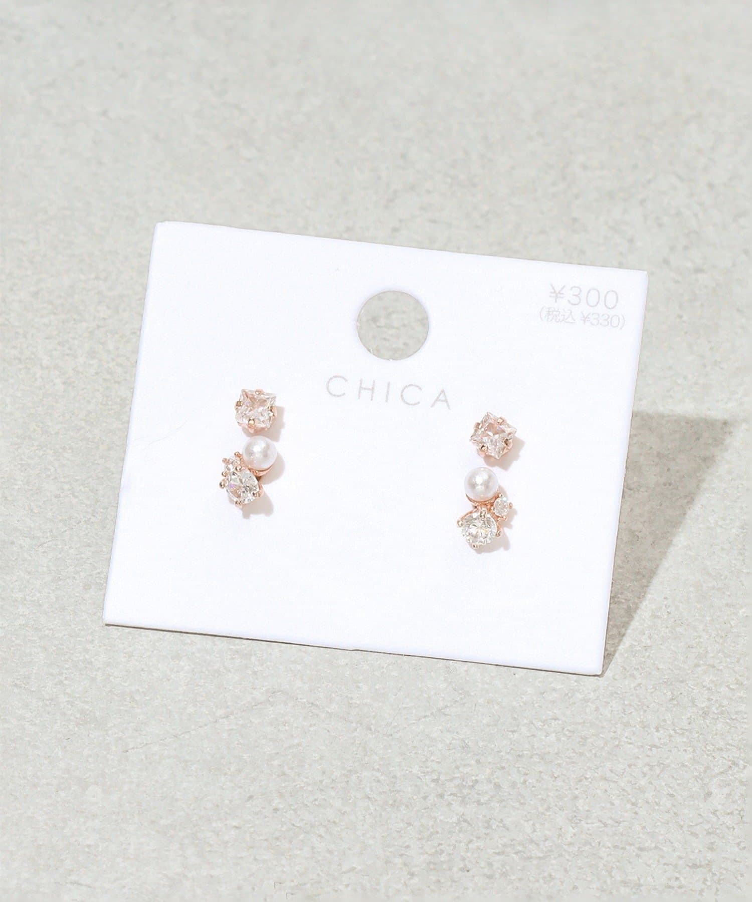 3COINS(スリーコインズ) キラキラピアス4個セット