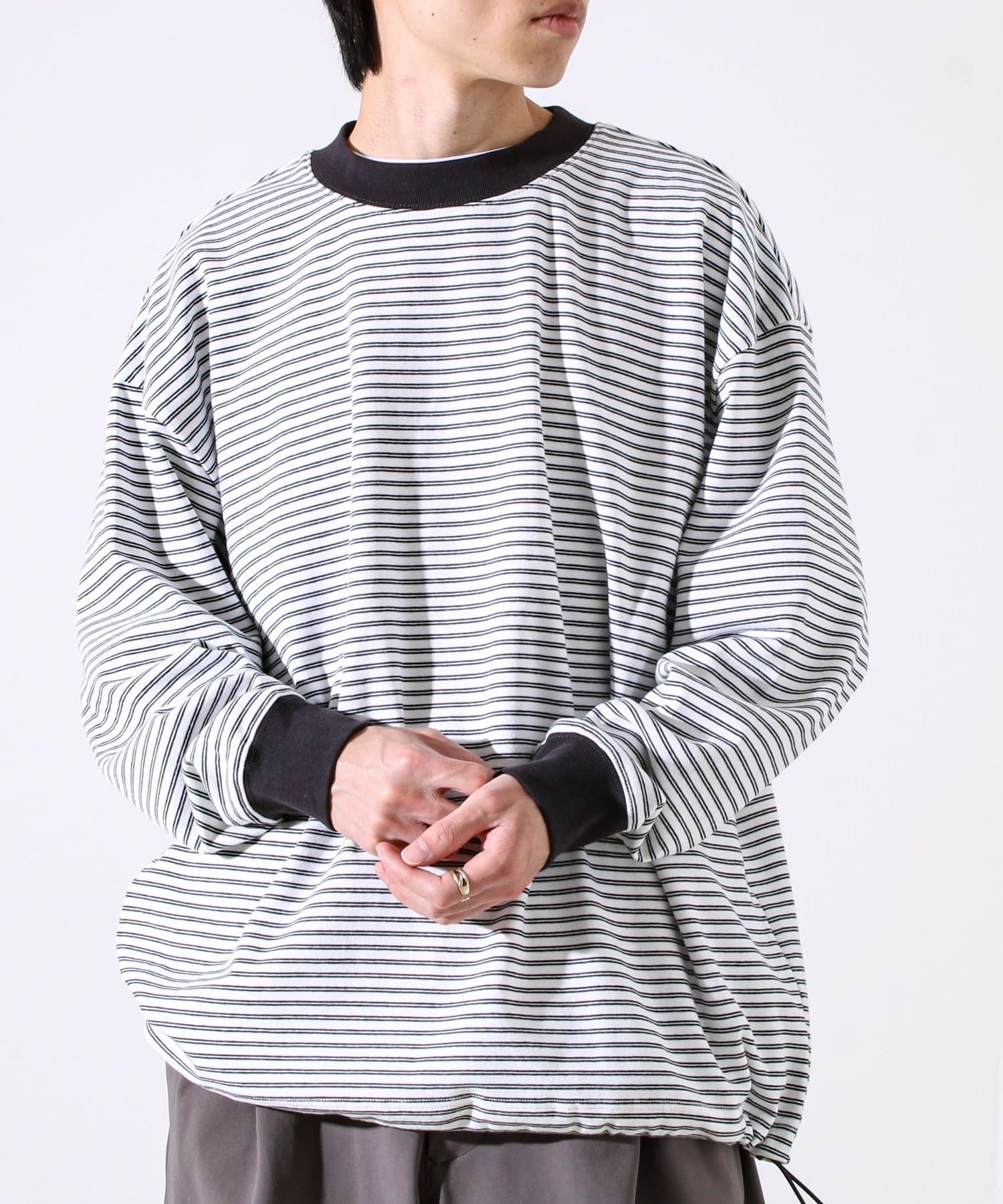 FREDY & GLOSTER(フレディ アンド グロスター) 【配色リブが映える主役ボーダー】Helloボーダー ロングスリーブTシャツ