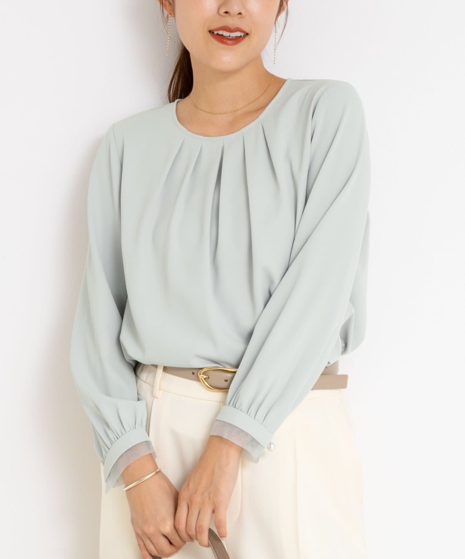 NOLLEY'S(ノーリーズ) ウォッシャブル2WAYストレッチブラウス