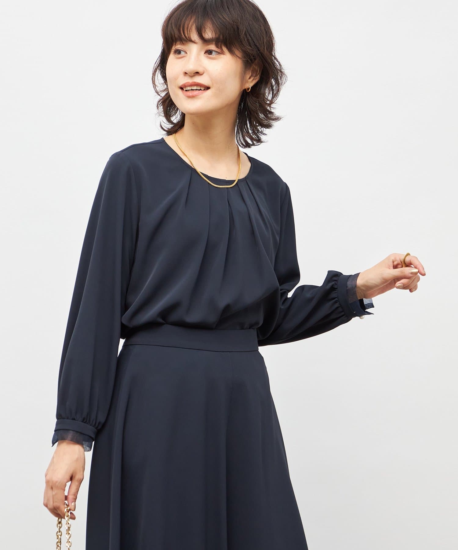 NOLLEY'S(ノーリーズ) ウォッシャブル2WAYストレッチブラウス