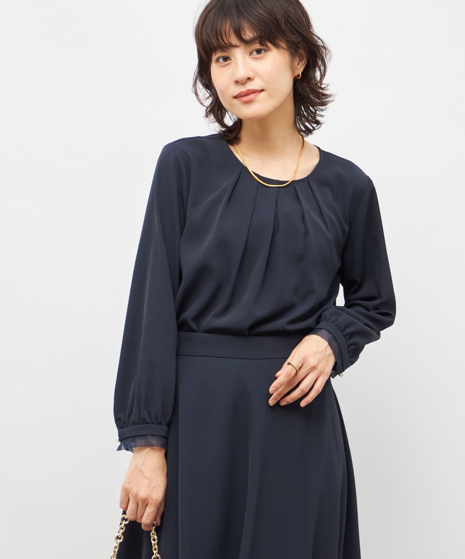 NOLLEY'S(ノーリーズ) ウォッシャブル2WAYストレッチブラウス