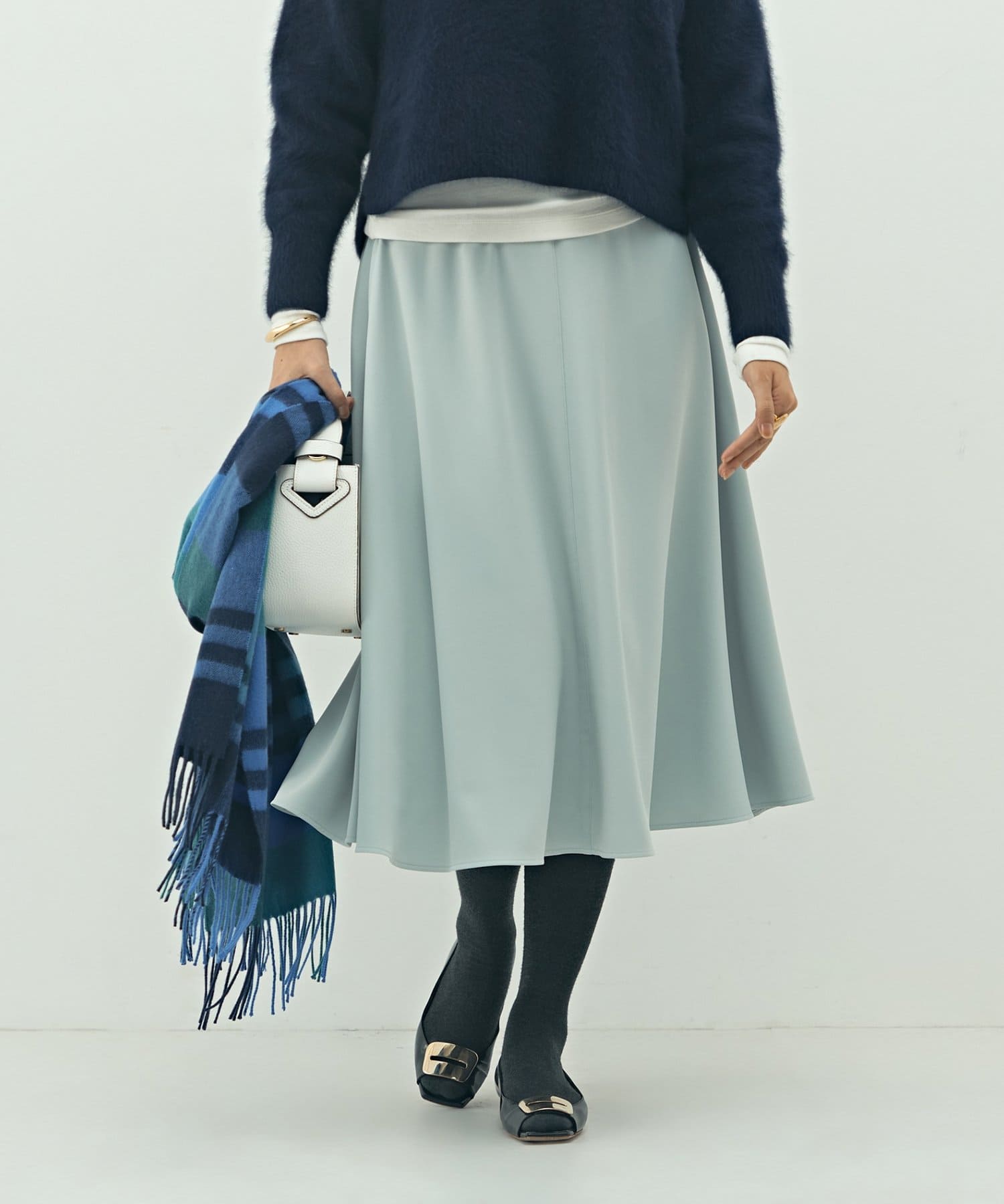NOLLEY'S(ノーリーズ) ウォッシャブル2WAYストレッチフレアスカート