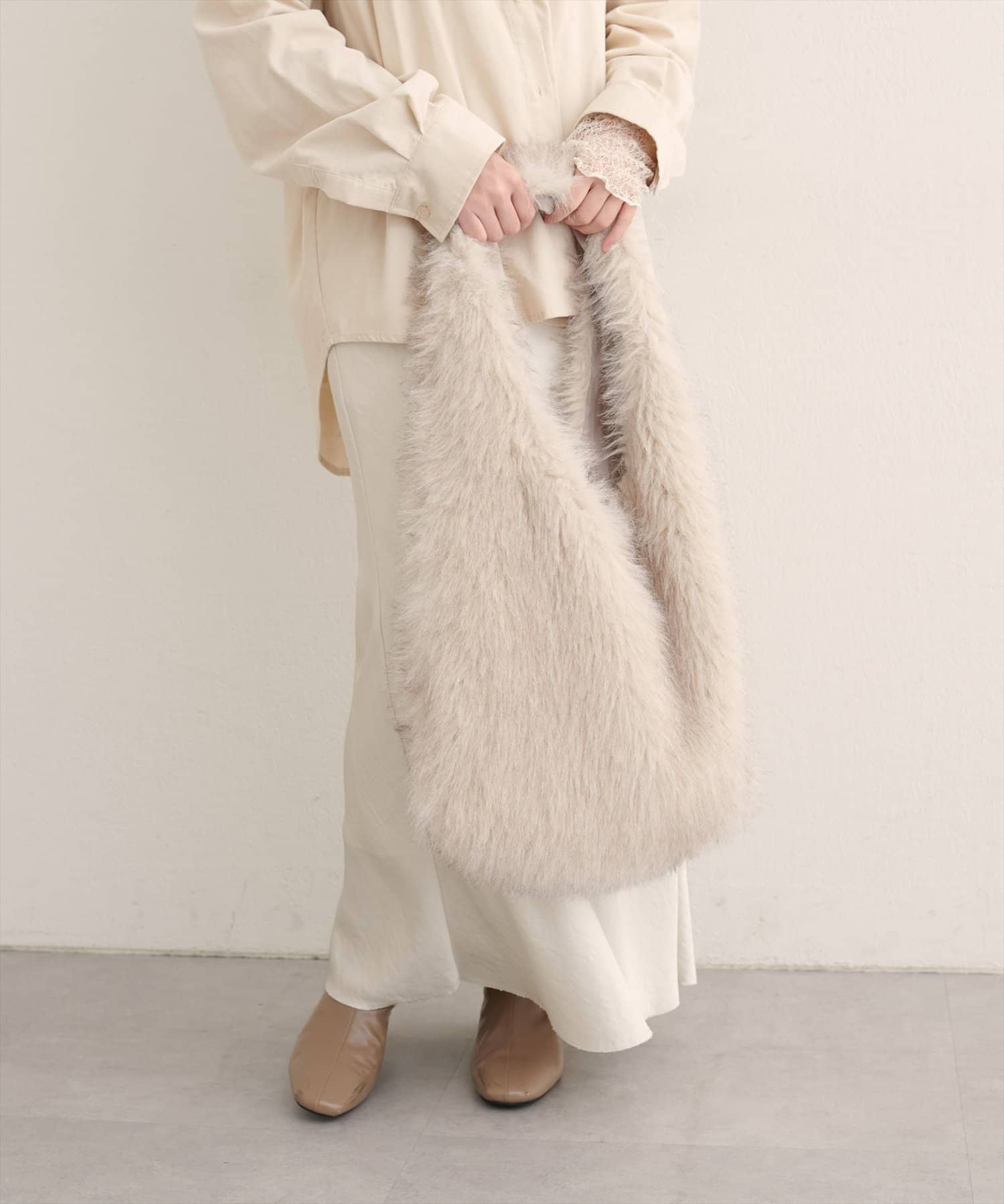 natural couture(ナチュラルクチュール) ワンハンドルファーBAG