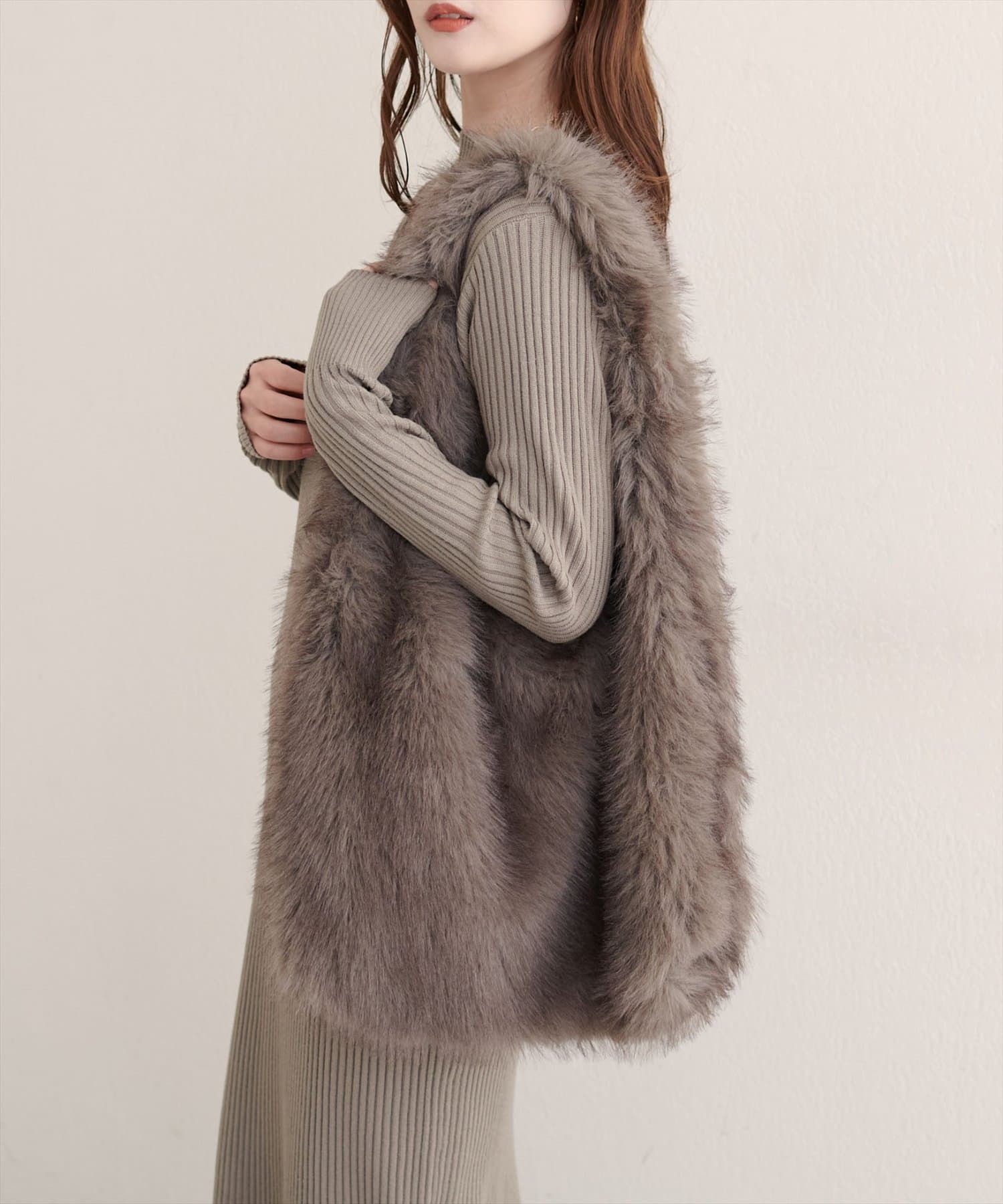 natural couture(ナチュラルクチュール) ワンハンドルファーBAG