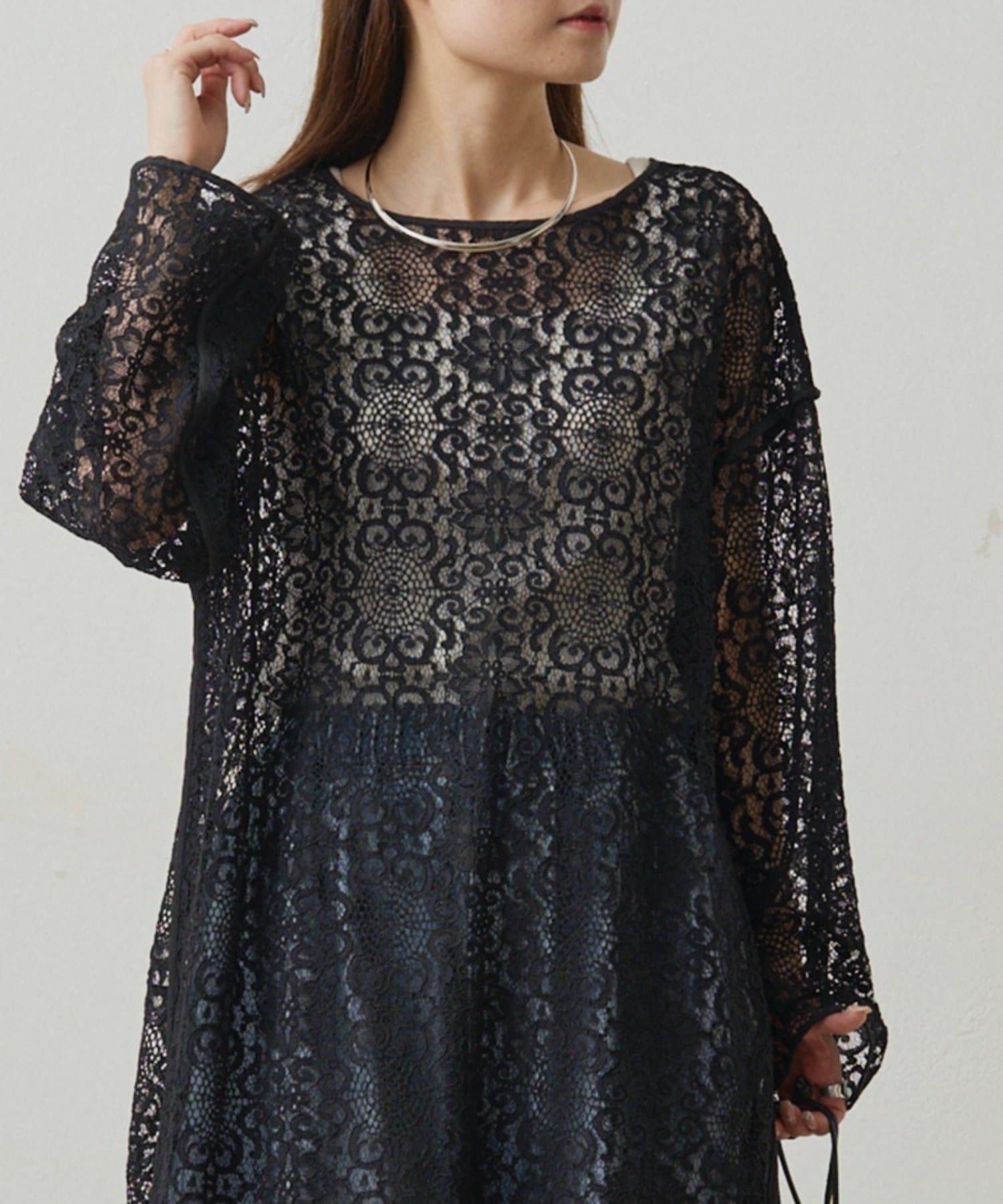 NICE CLAUP / OLIVE des OLIVE OUTLET(ナイスクラップ  / オリーブ デ オリーブ アウトレット) 【PUAL CE CIN】リバー調レースワンピース