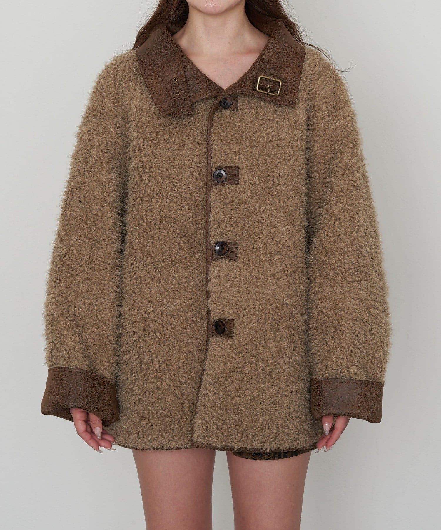 RAY CASSIN(レイカズン) リバーシブルムートンコート