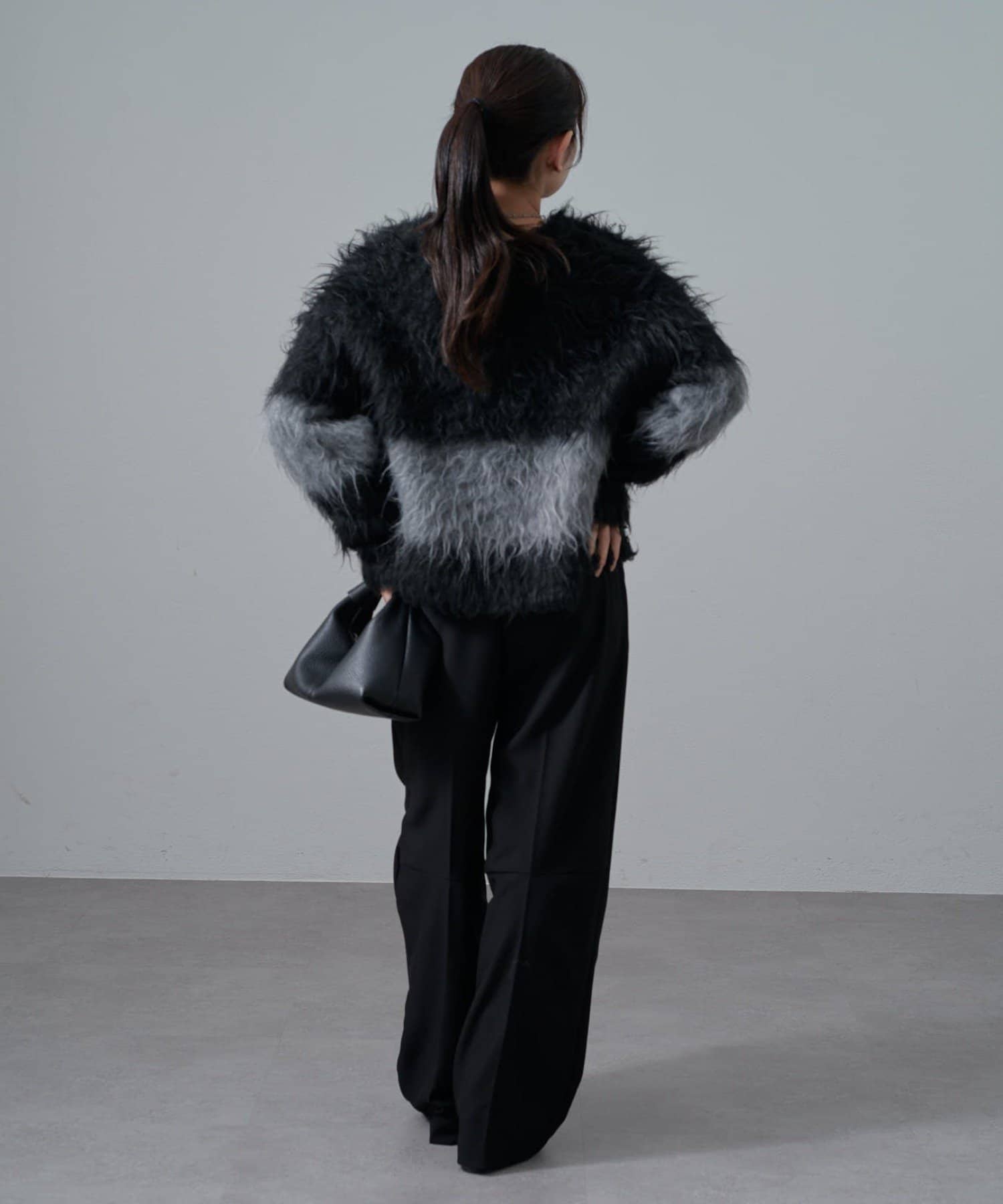 Lui's(ルイス) 配色シャギーカーディガン