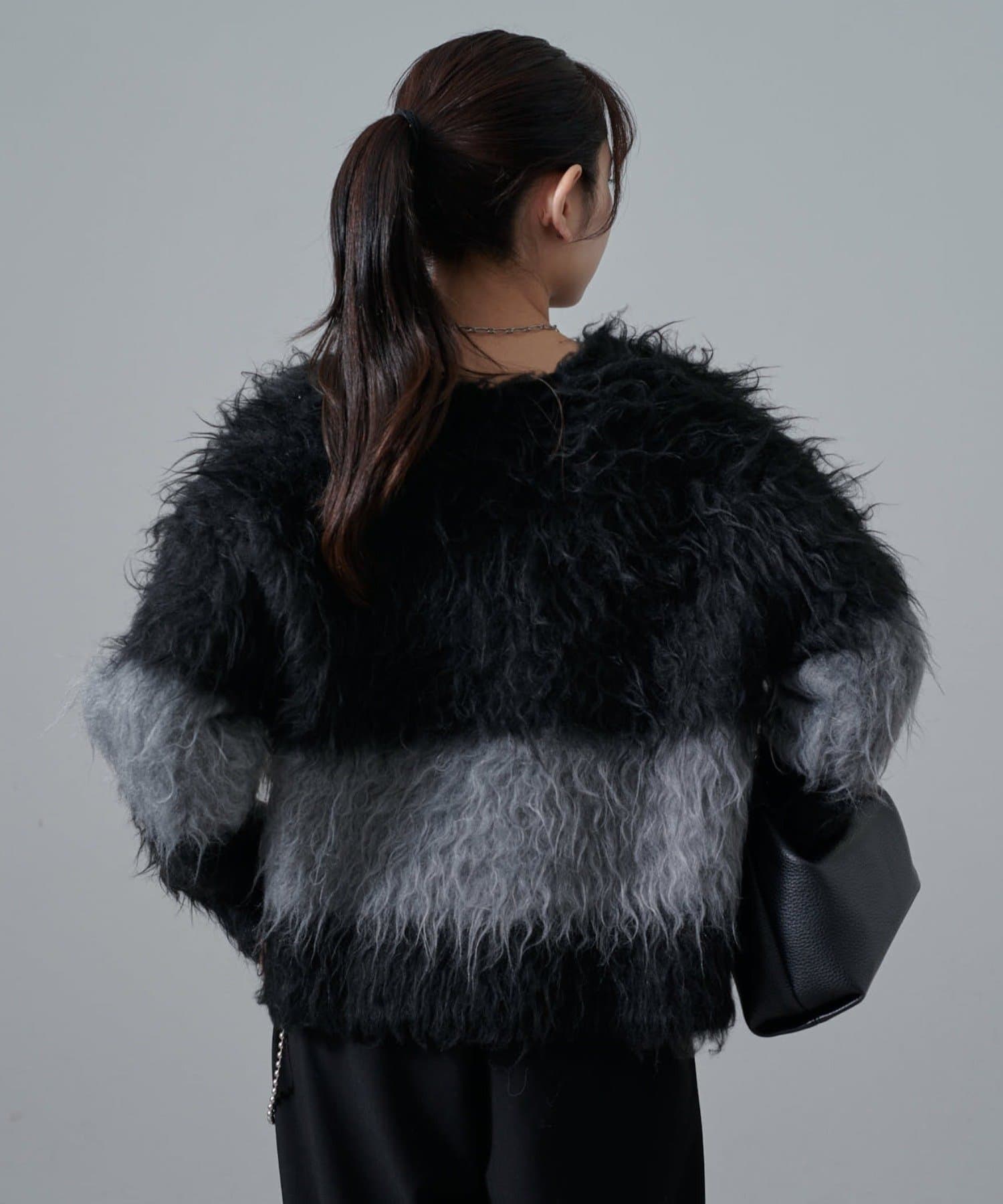 Lui's(ルイス) 配色シャギーカーディガン