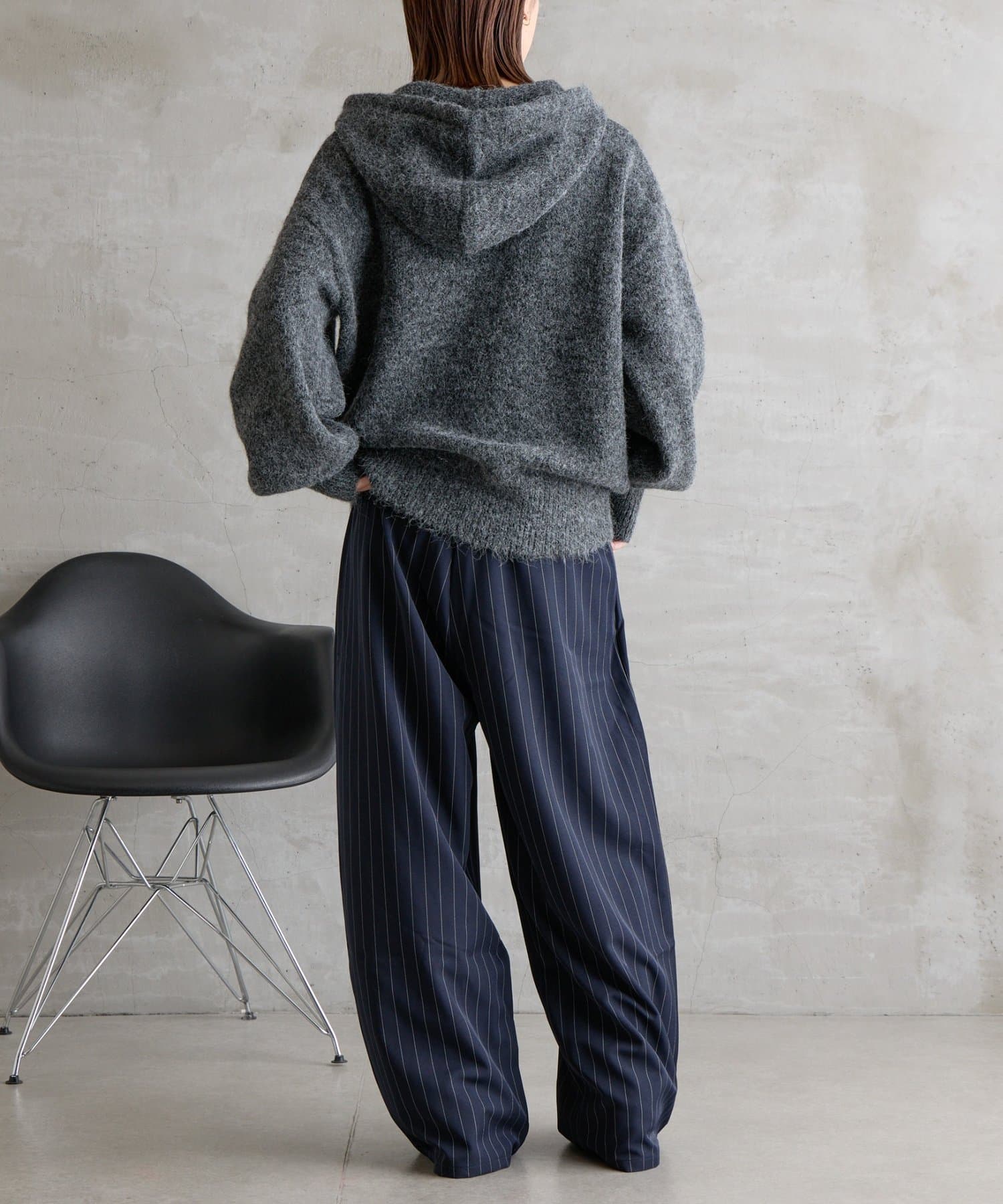 -goocy-(グーシー) ニットルーズフーディ