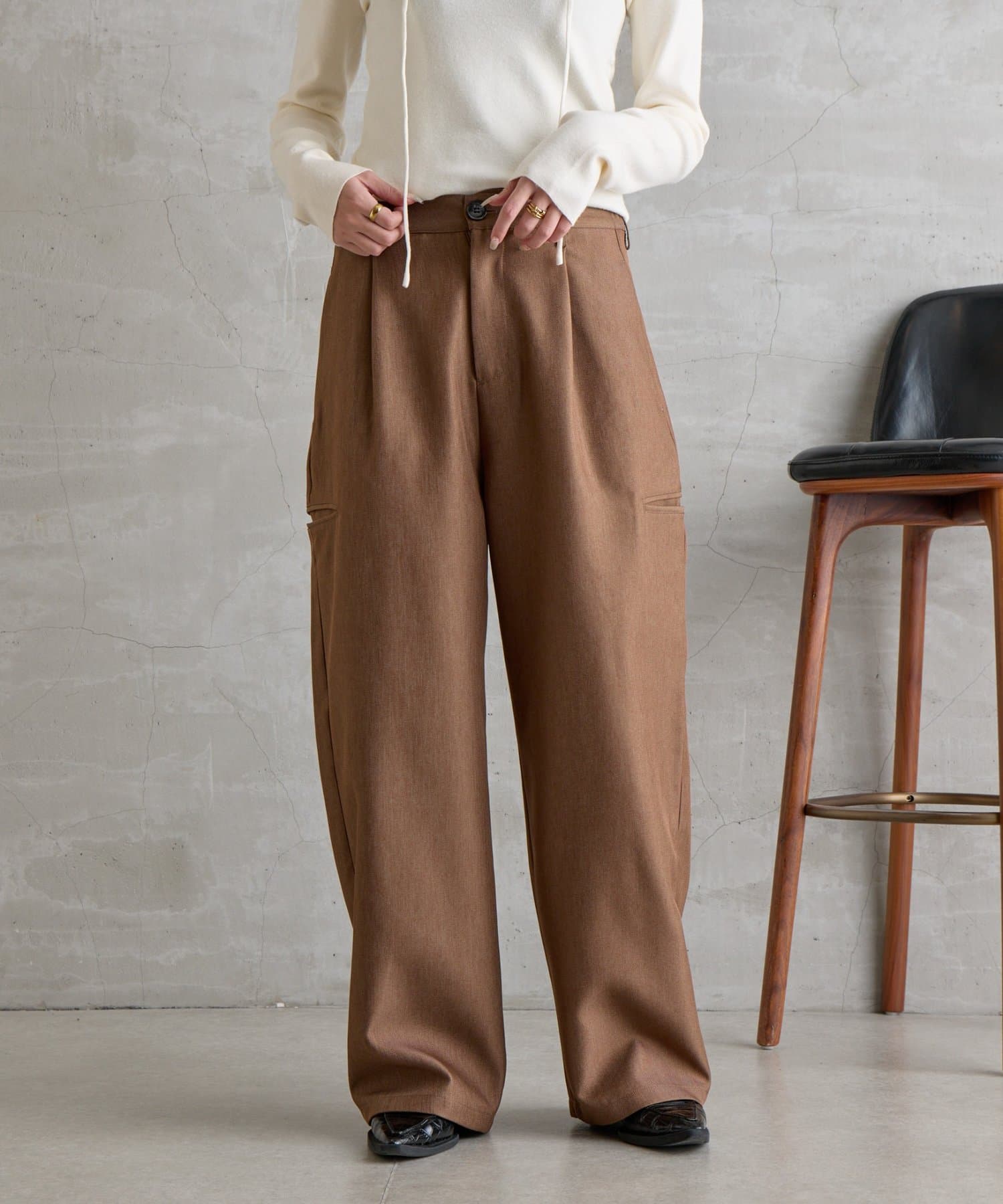 -goocy-(グーシー) サイドポケットストレートパンツ