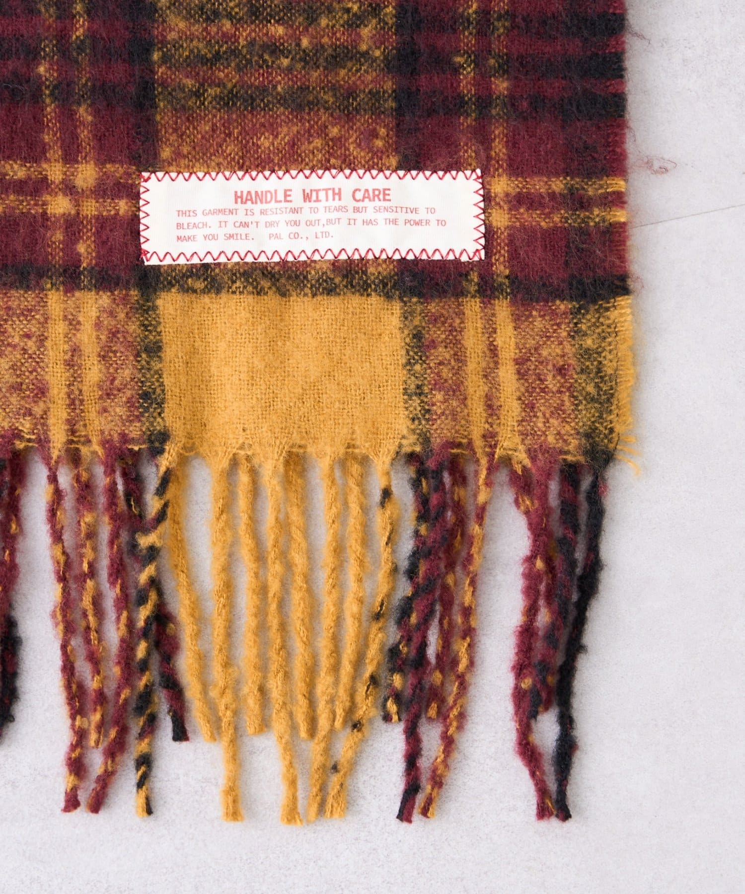 CIAOPANIC TYPY(チャオパニックティピー) 【UNISEX】チェック柄フリンジマフラー