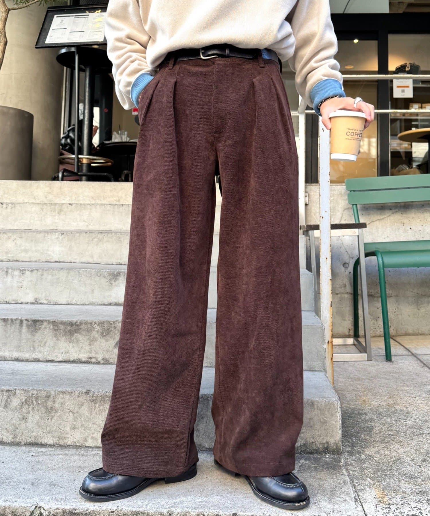 CIAOPANIC TYPY(チャオパニックティピー) 【冬も暖かい◎】モールタックストレートパンツ