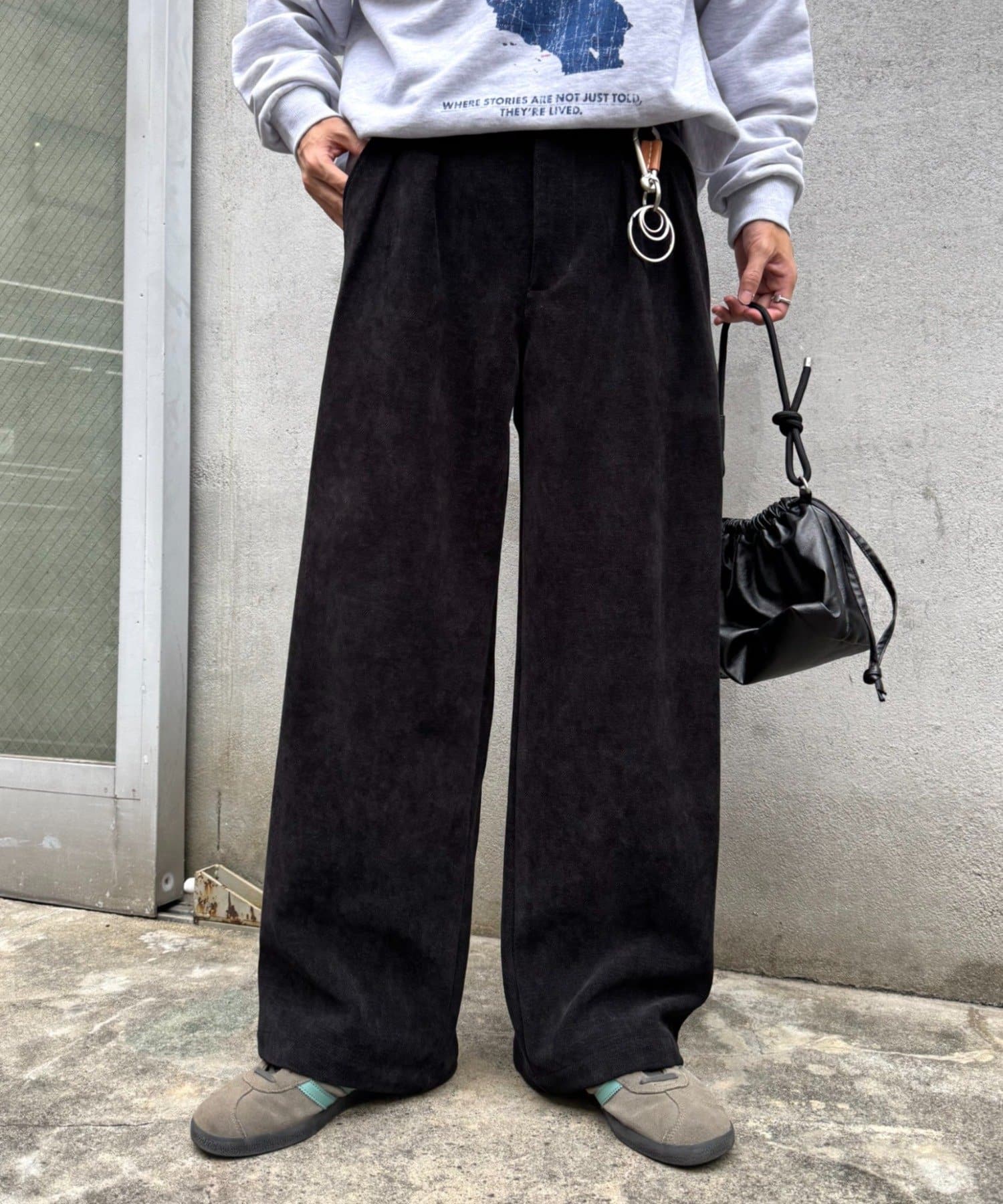 CIAOPANIC TYPY(チャオパニックティピー) 【冬も暖かい◎】モールタックストレートパンツ