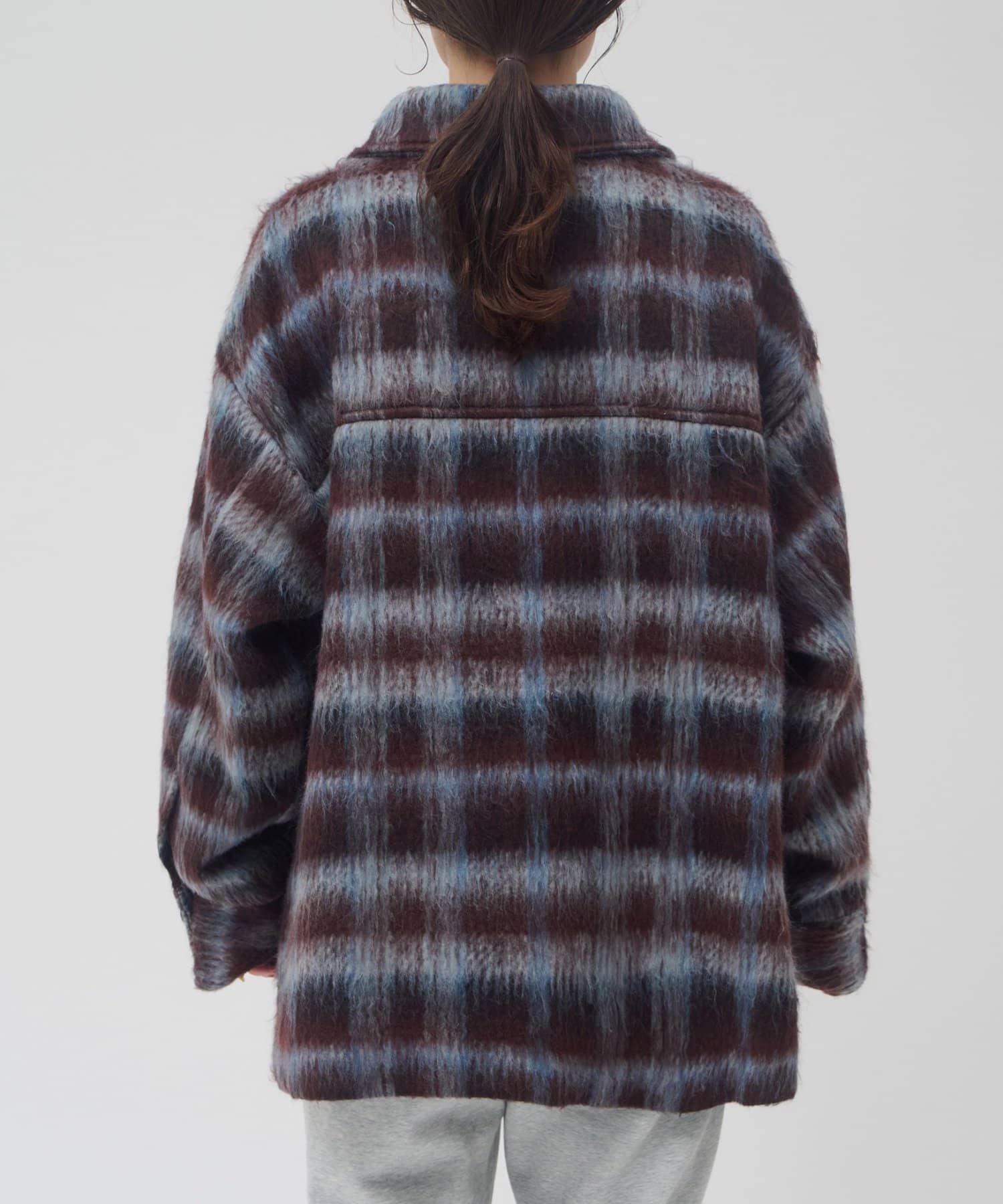 DISCOAT(ディスコート) 【umm./特別感ある一着】チェックシャギーコート