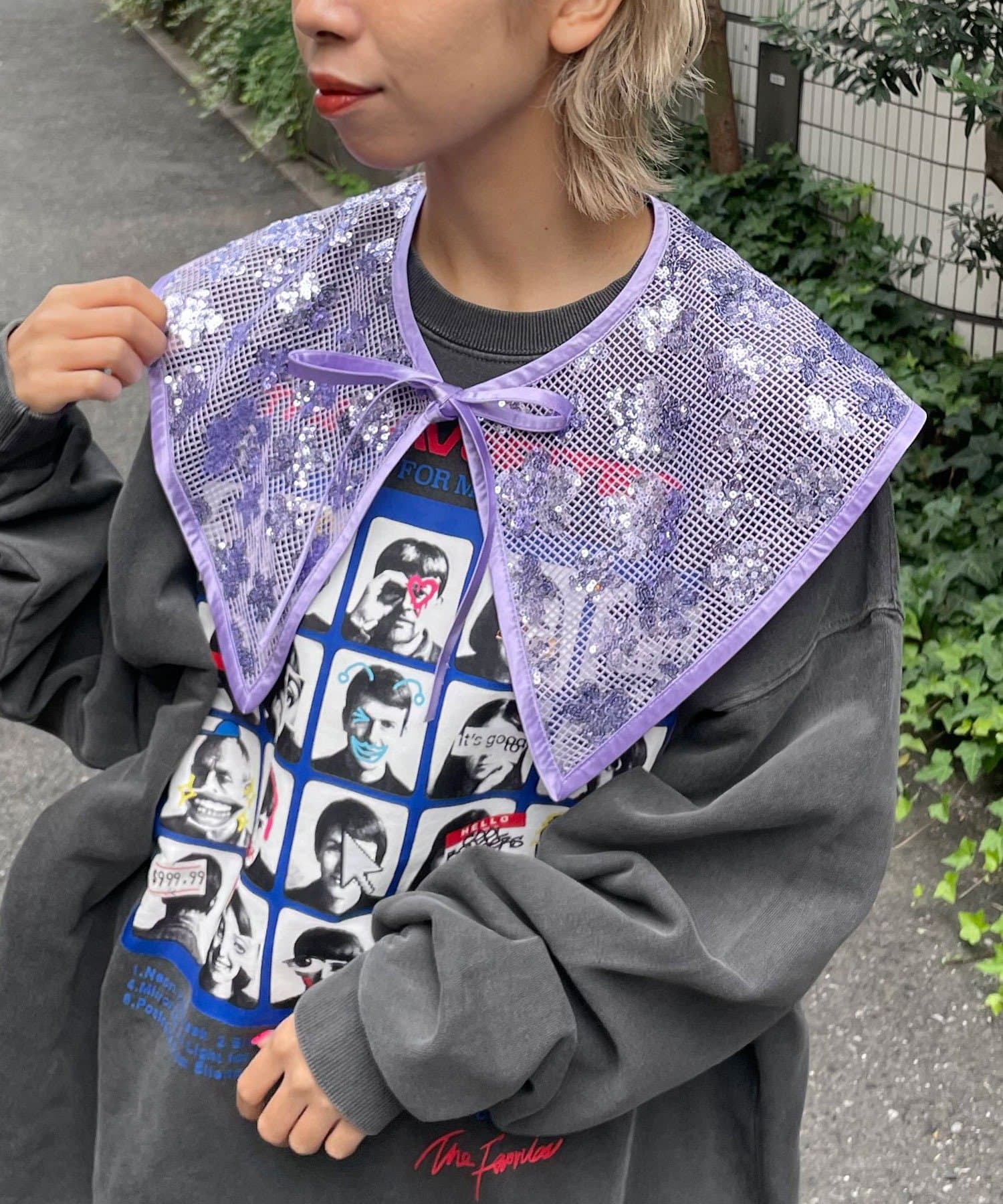 CIAOPANIC(チャオパニック) 【HELLO.SANFRANCISCO/ハローサンフランシスコ】スパンコール付け襟