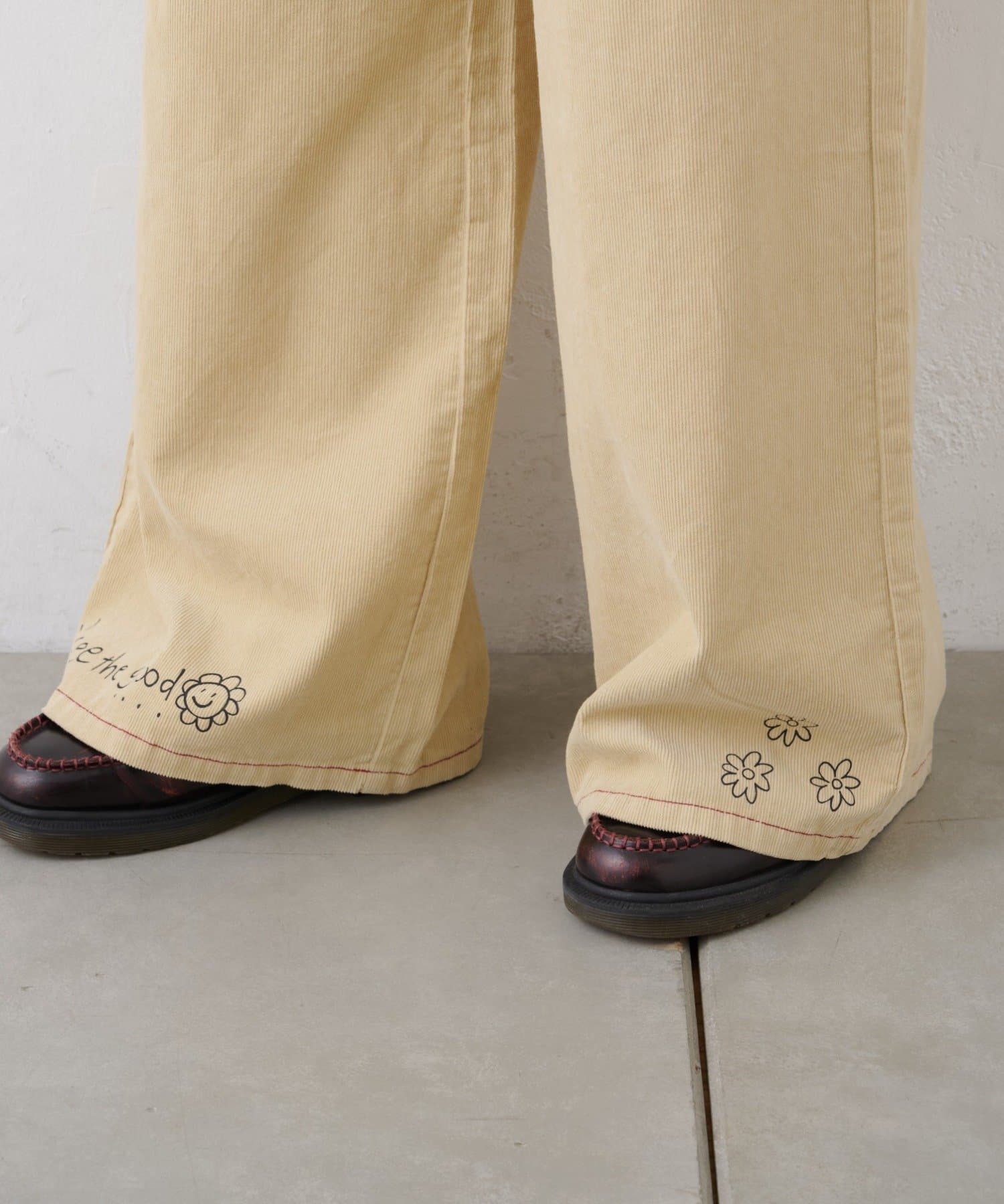 CIAOPANIC TYPY(チャオパニックティピー) ★【HELLO.SANFRANCISCO/ハローサンフランシスコ】マルチウェイ落書きコーデュロイ配色ステッチサロペット