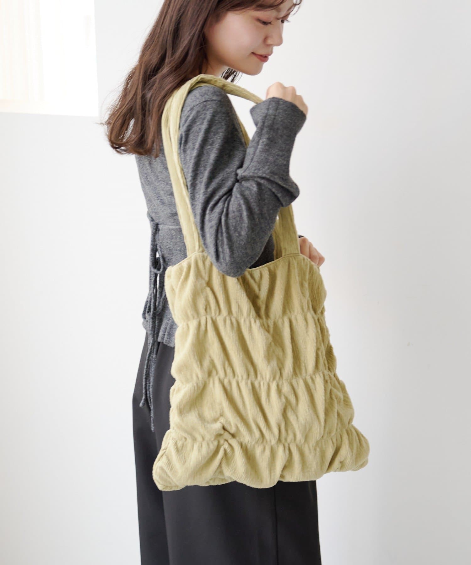 Kastane(カスタネ) ベロアリップルトートバッグ