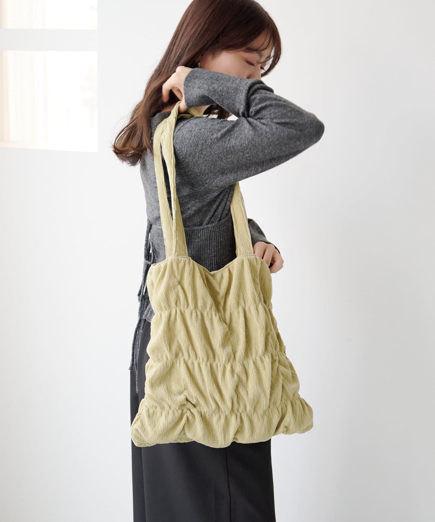 Kastane(カスタネ) ベロアリップルトートバッグ