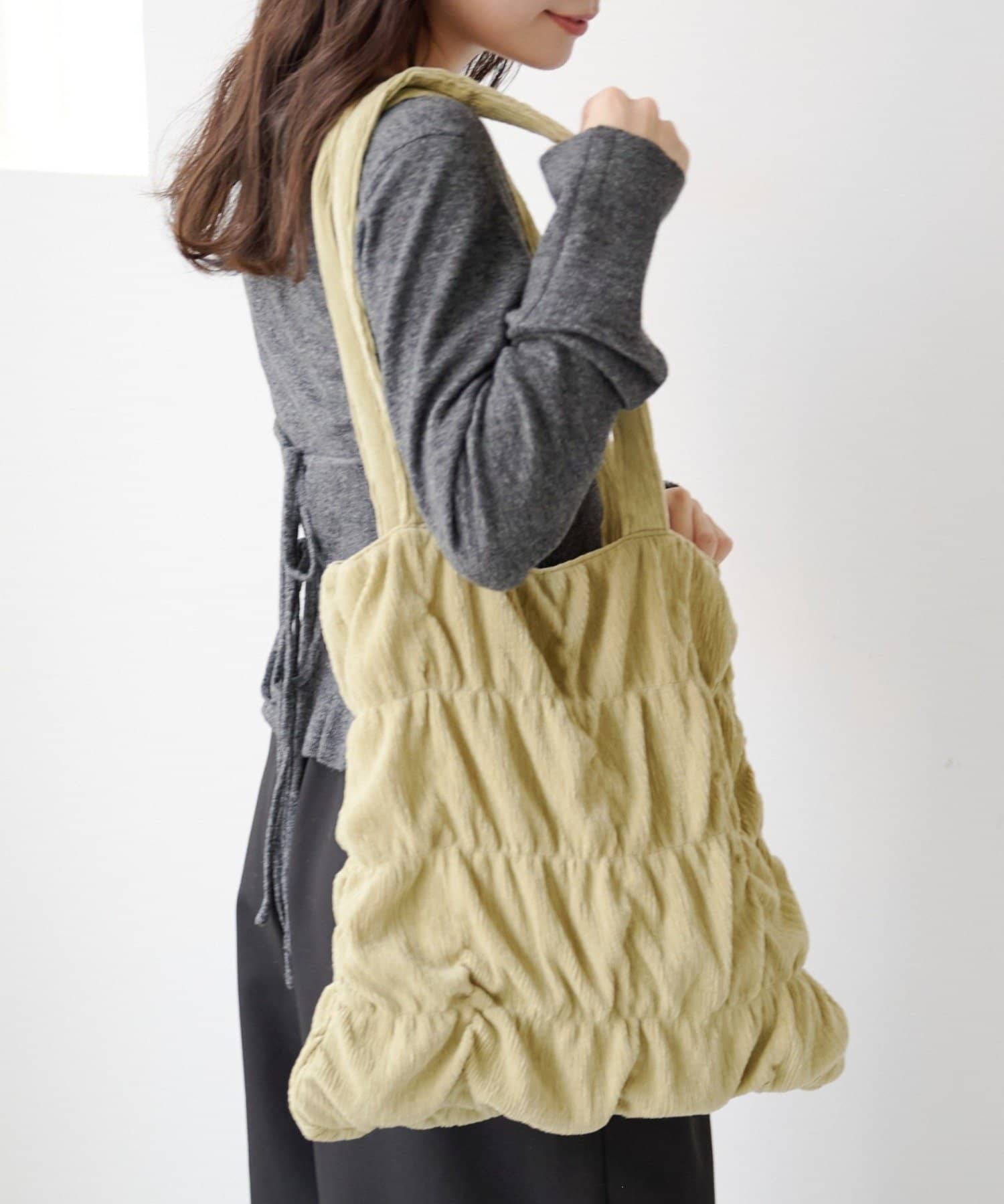 Kastane(カスタネ) ベロアリップルトートバッグ