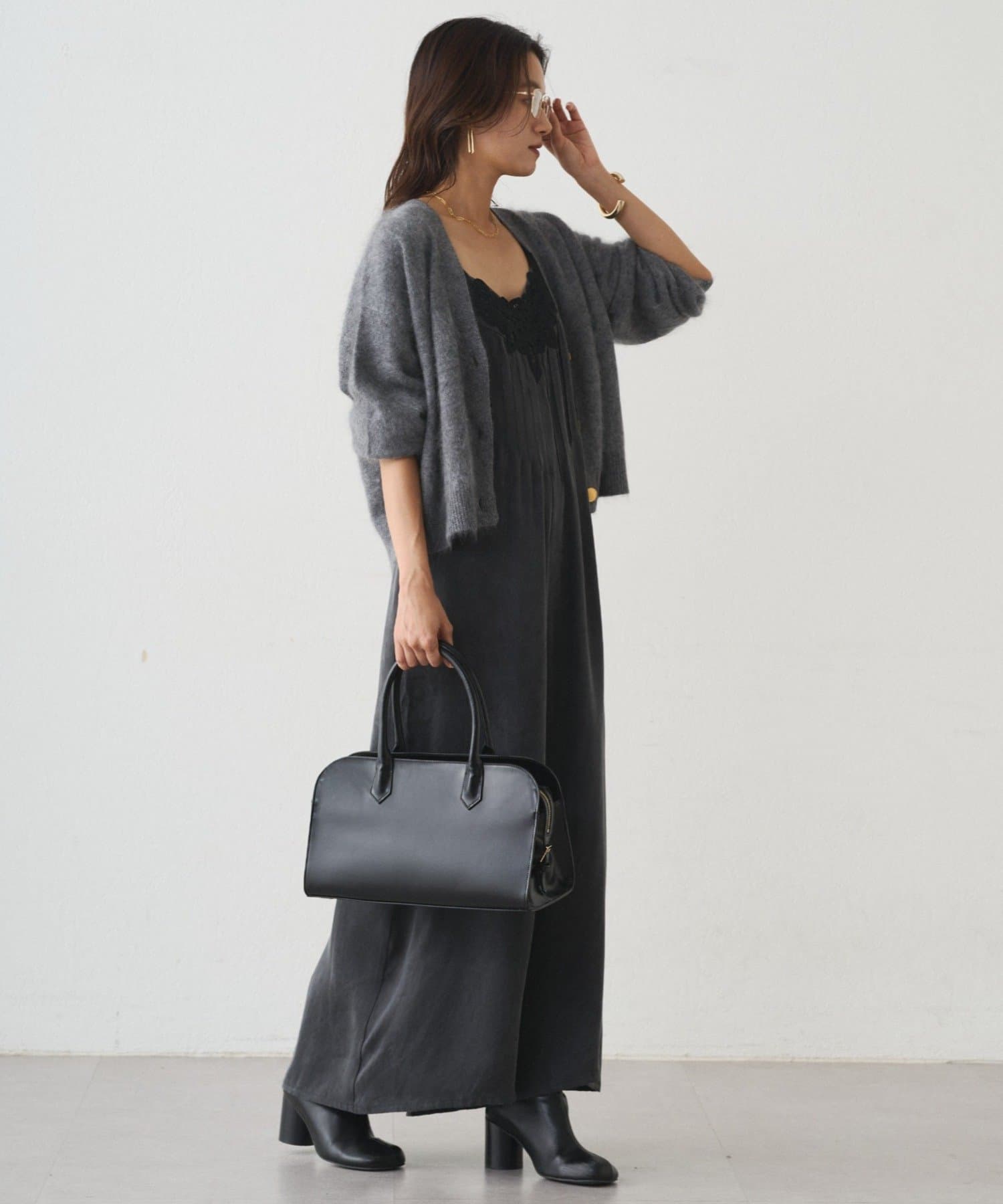 LOUNGEDRESS(ラウンジドレス) レースサテンキャミオールインワン