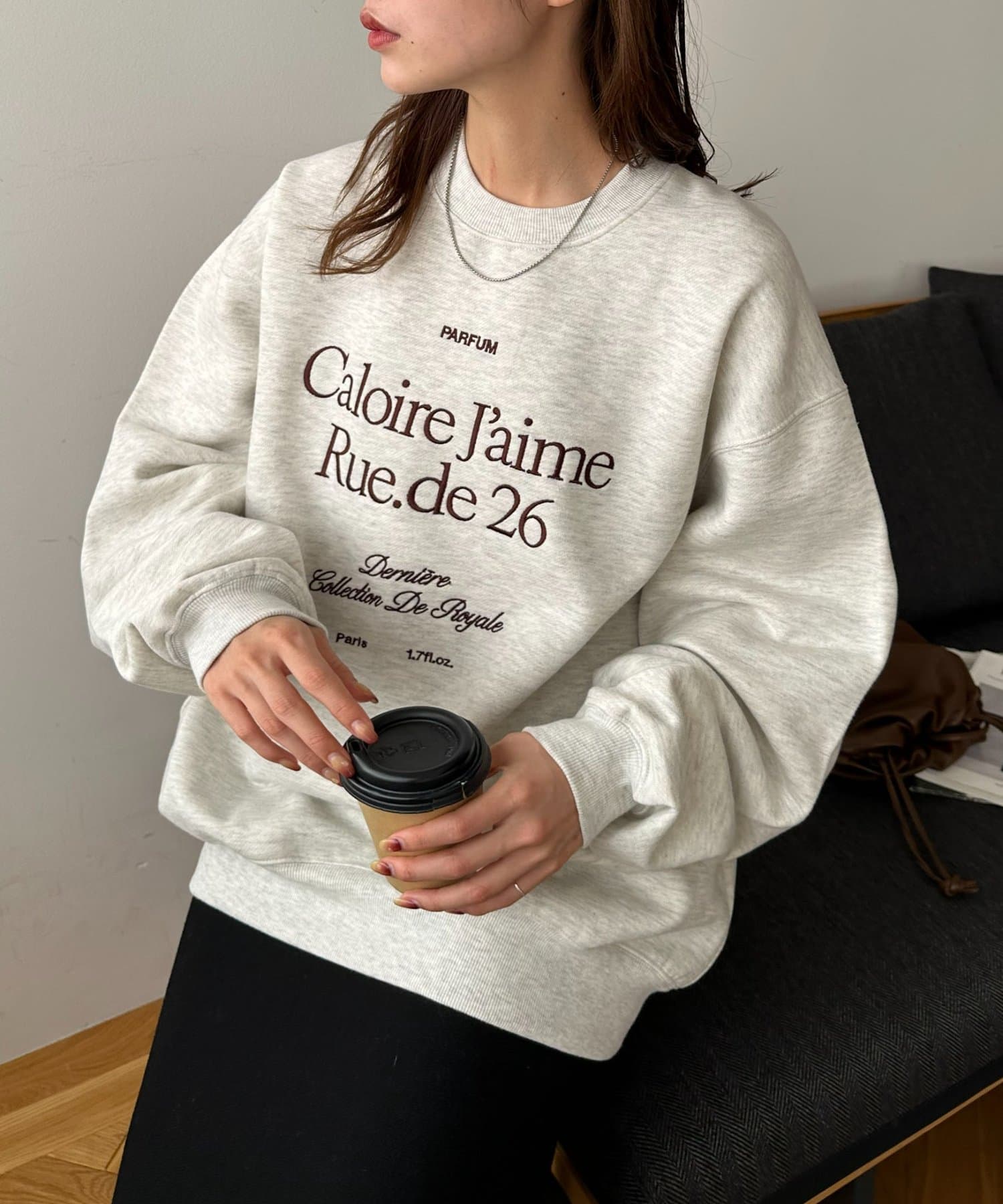 DISCOAT(ディスコート) 【ユニセックス】Malibuロゴ刺繍裏起毛スウェット