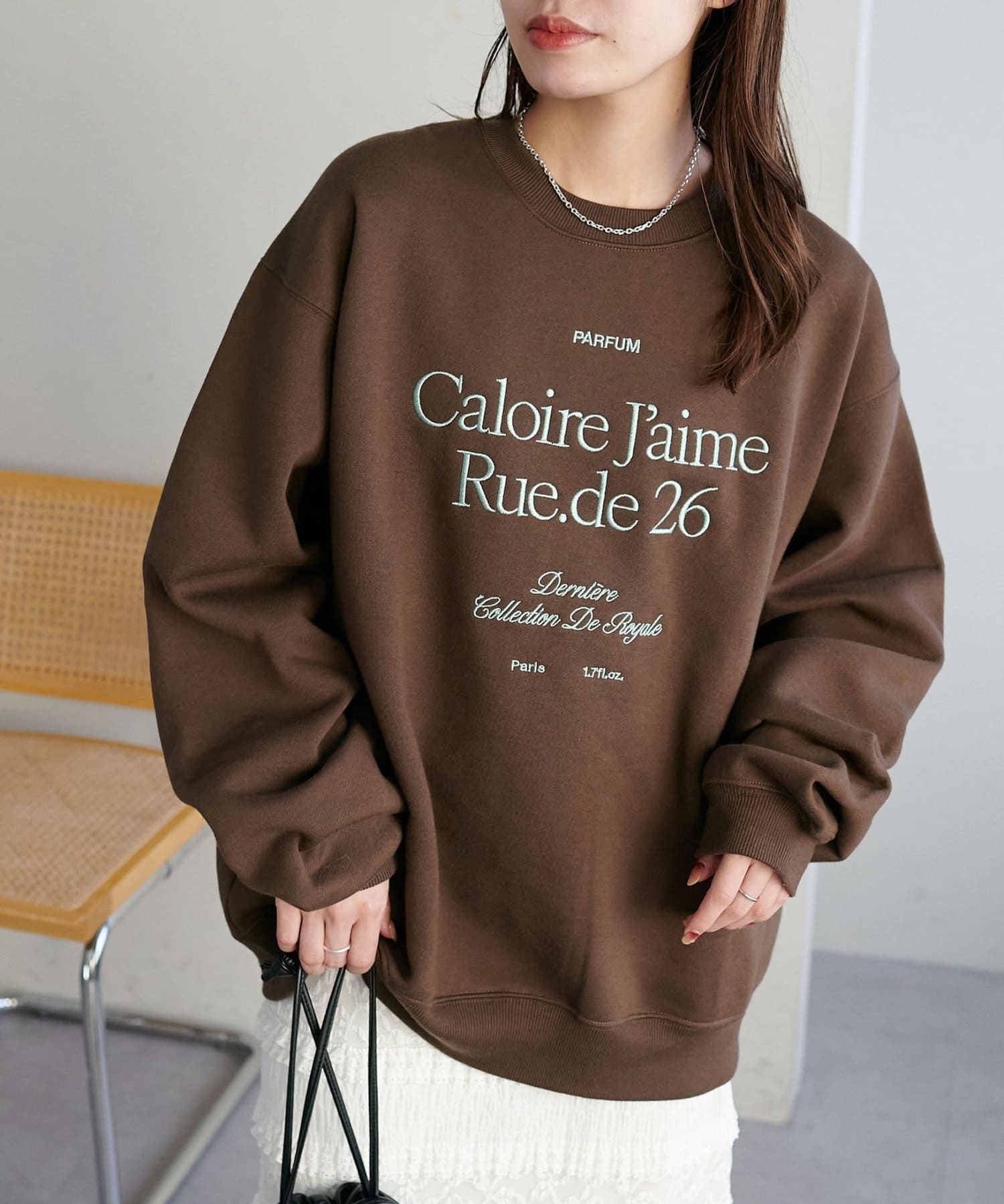 DISCOAT(ディスコート) 【ユニセックス】Malibuロゴ刺繍裏起毛スウェット