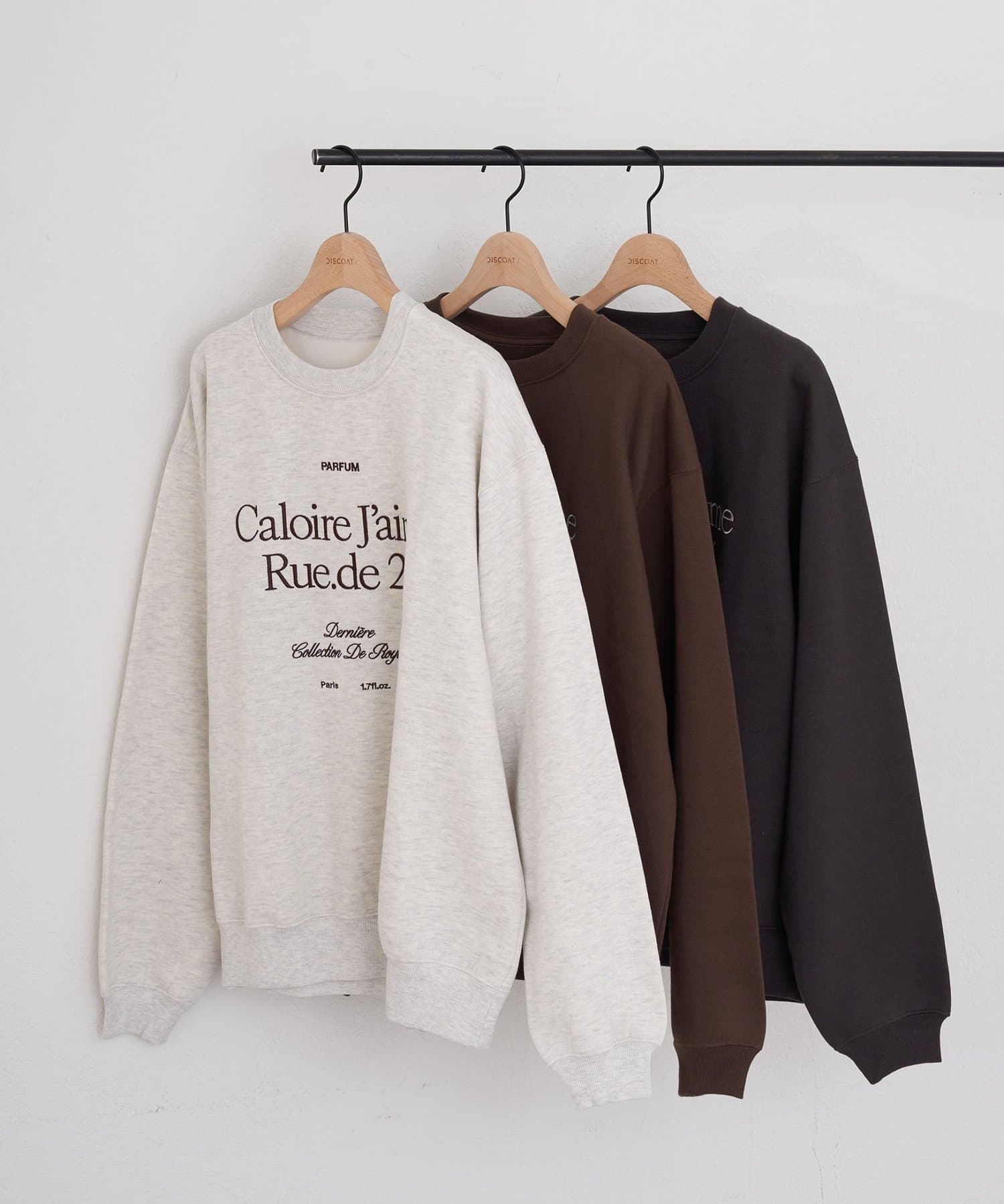 DISCOAT(ディスコート) 【ユニセックス】Malibuロゴ刺繍裏起毛スウェット