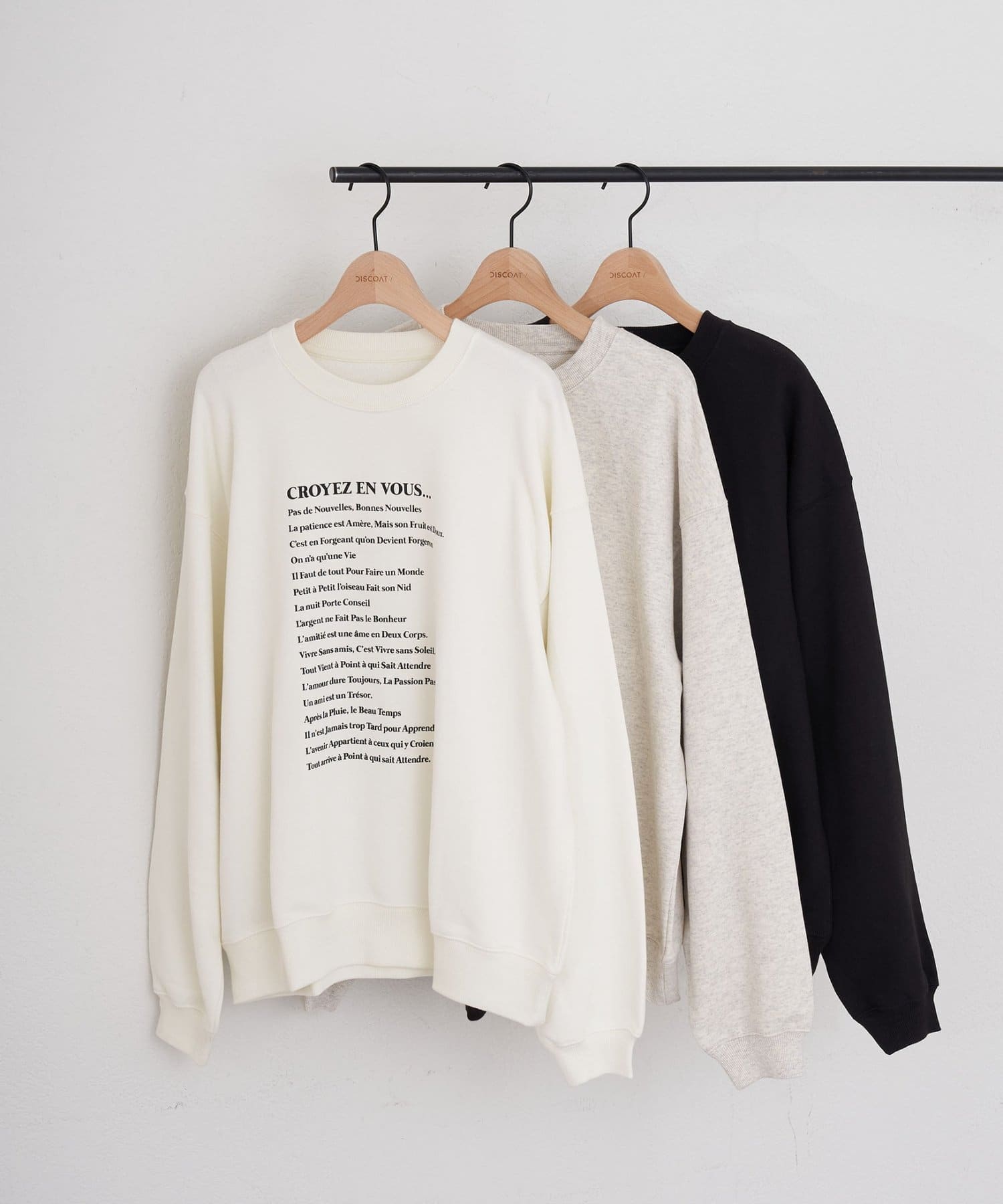DISCOAT(ディスコート) 【ユニセックス】Lyricsロゴスウェット