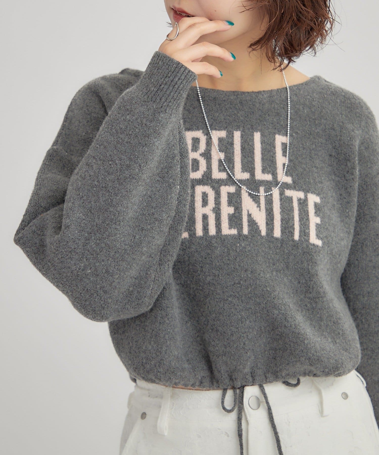 mystic(ミスティック) ＢＩＧロゴ ドロストニット