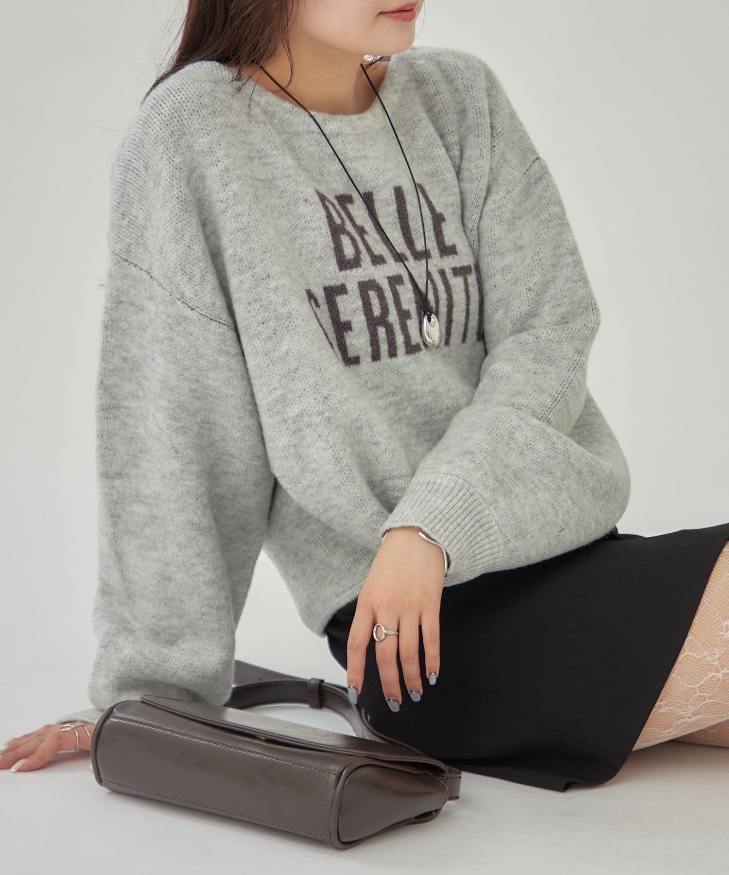 mystic(ミスティック) ＢＩＧロゴ ドロストニット