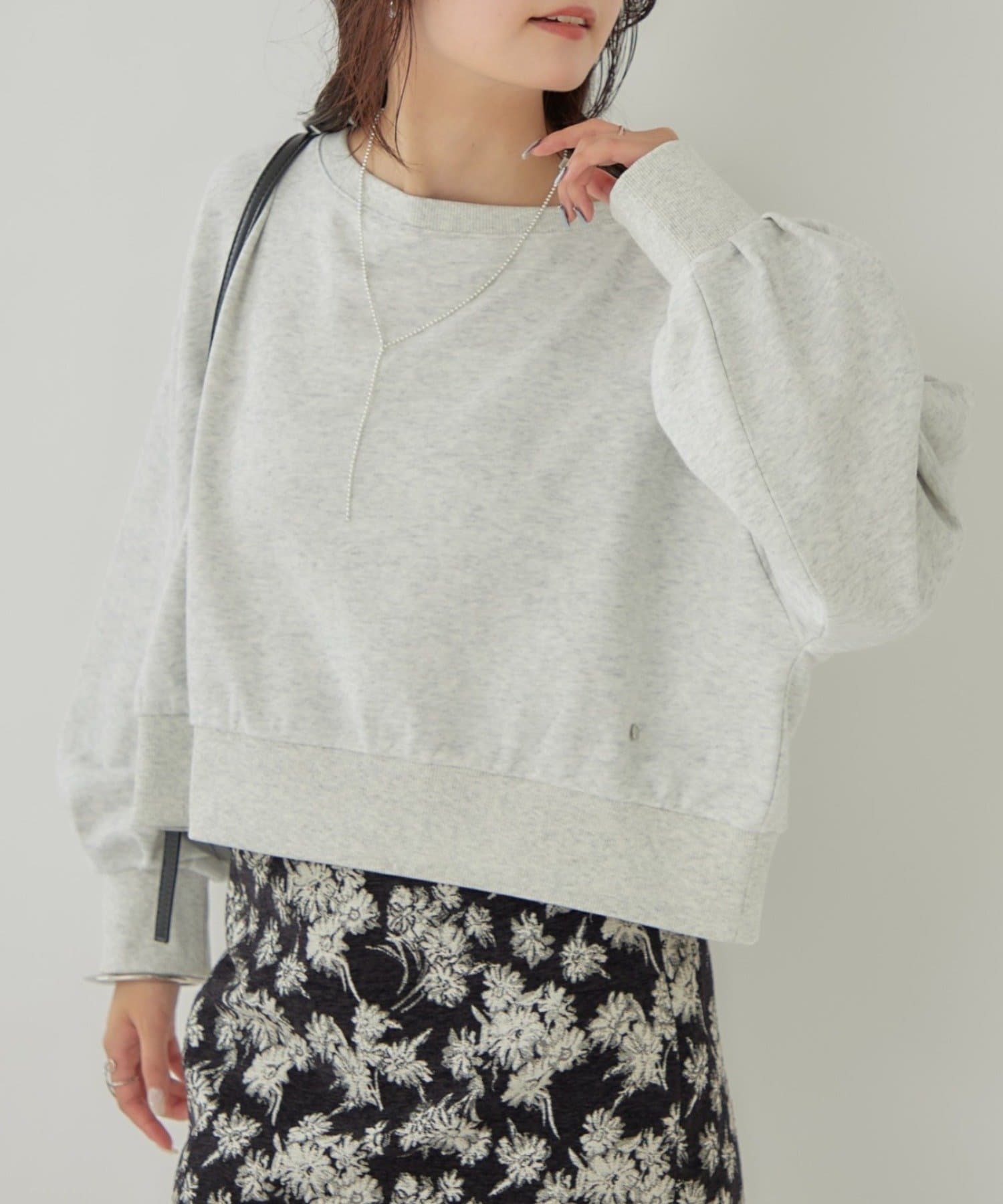 mystic(ミスティック) 袖ボリューム ショートスウェット