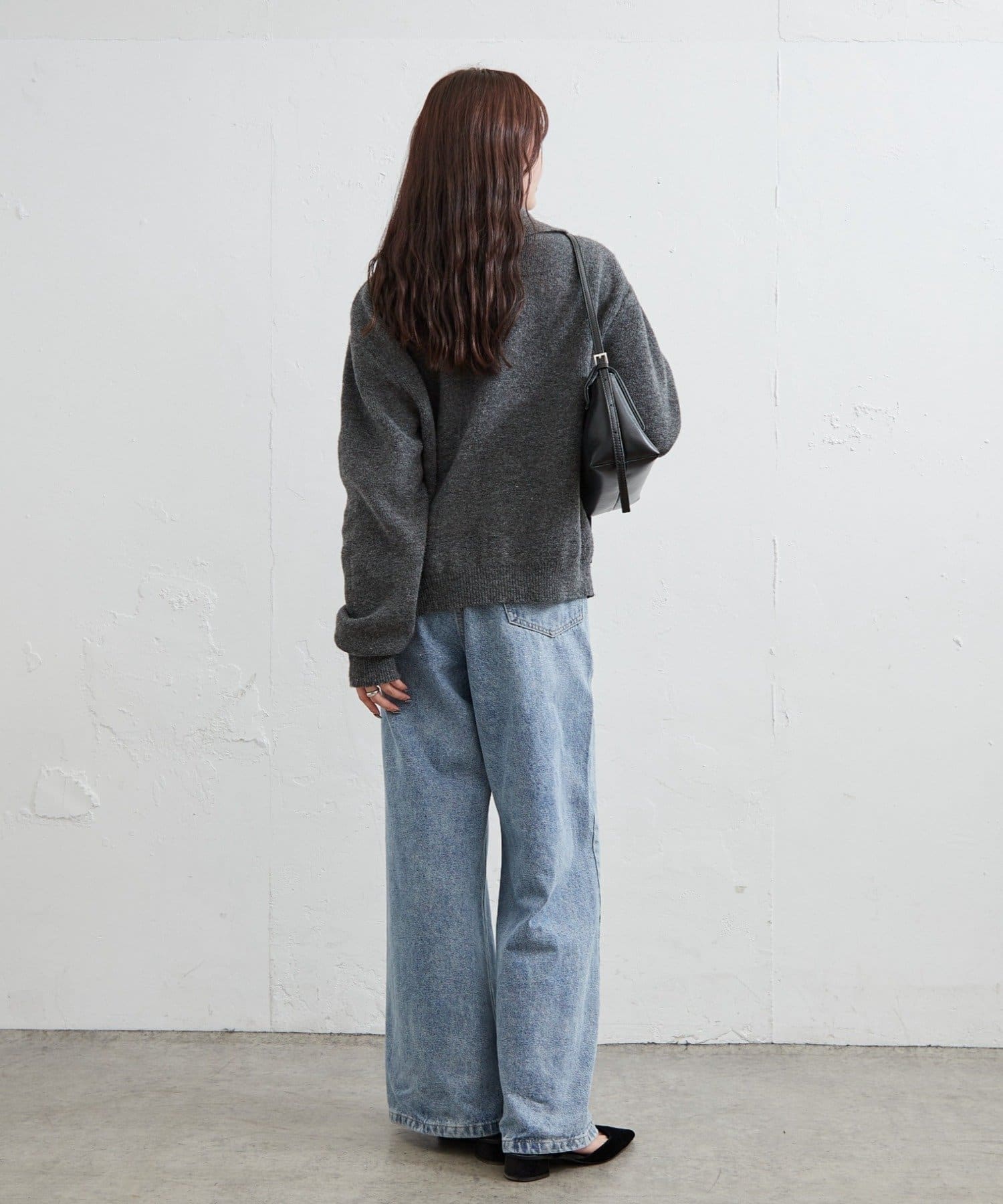 mystic(ミスティック) 《今すぐお届け！/SET UP着用もおすすめ》襟付きプレートニットカーディガン