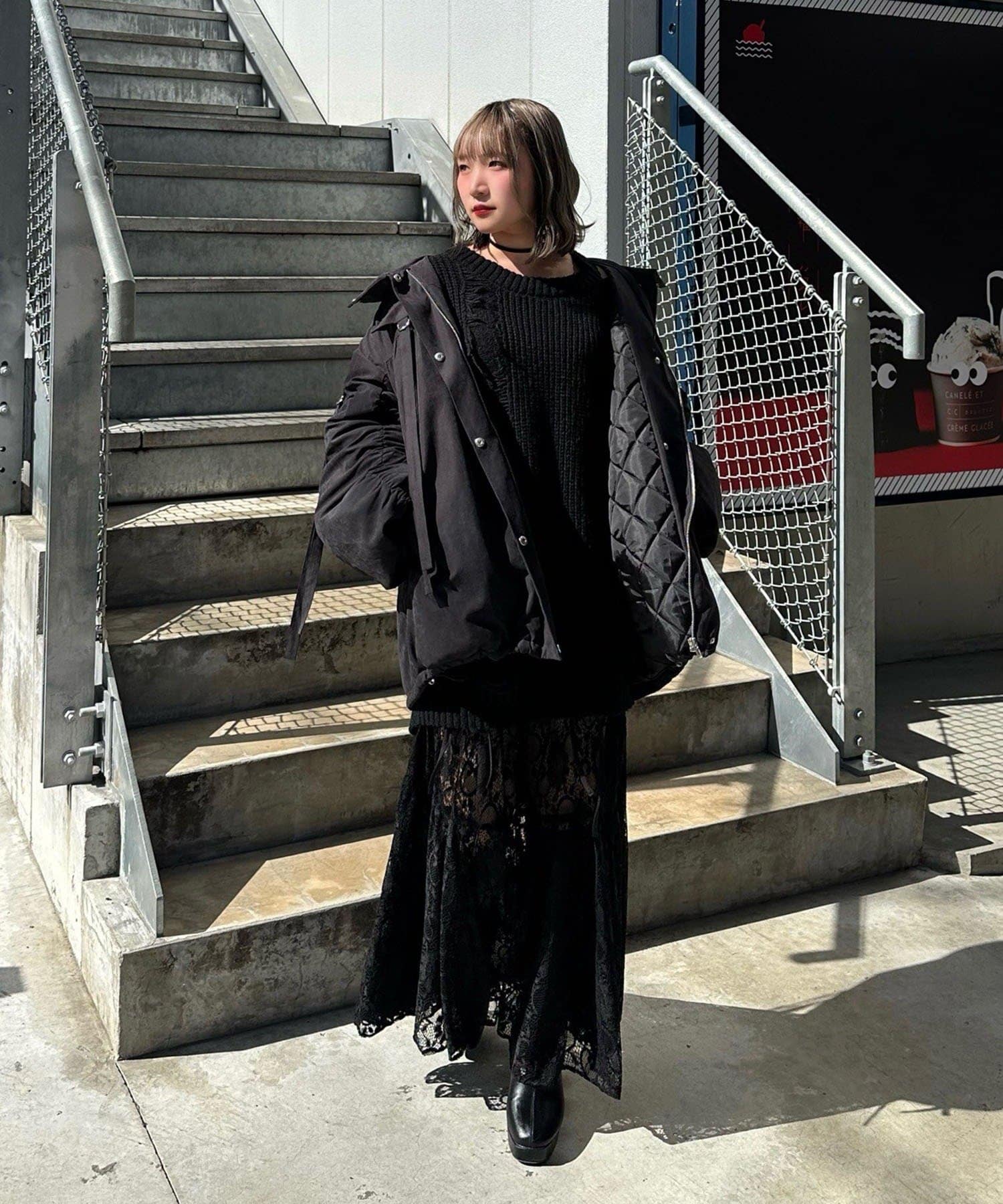 Mavie..7】ギャザー中綿ブルゾン | Remind me and forever