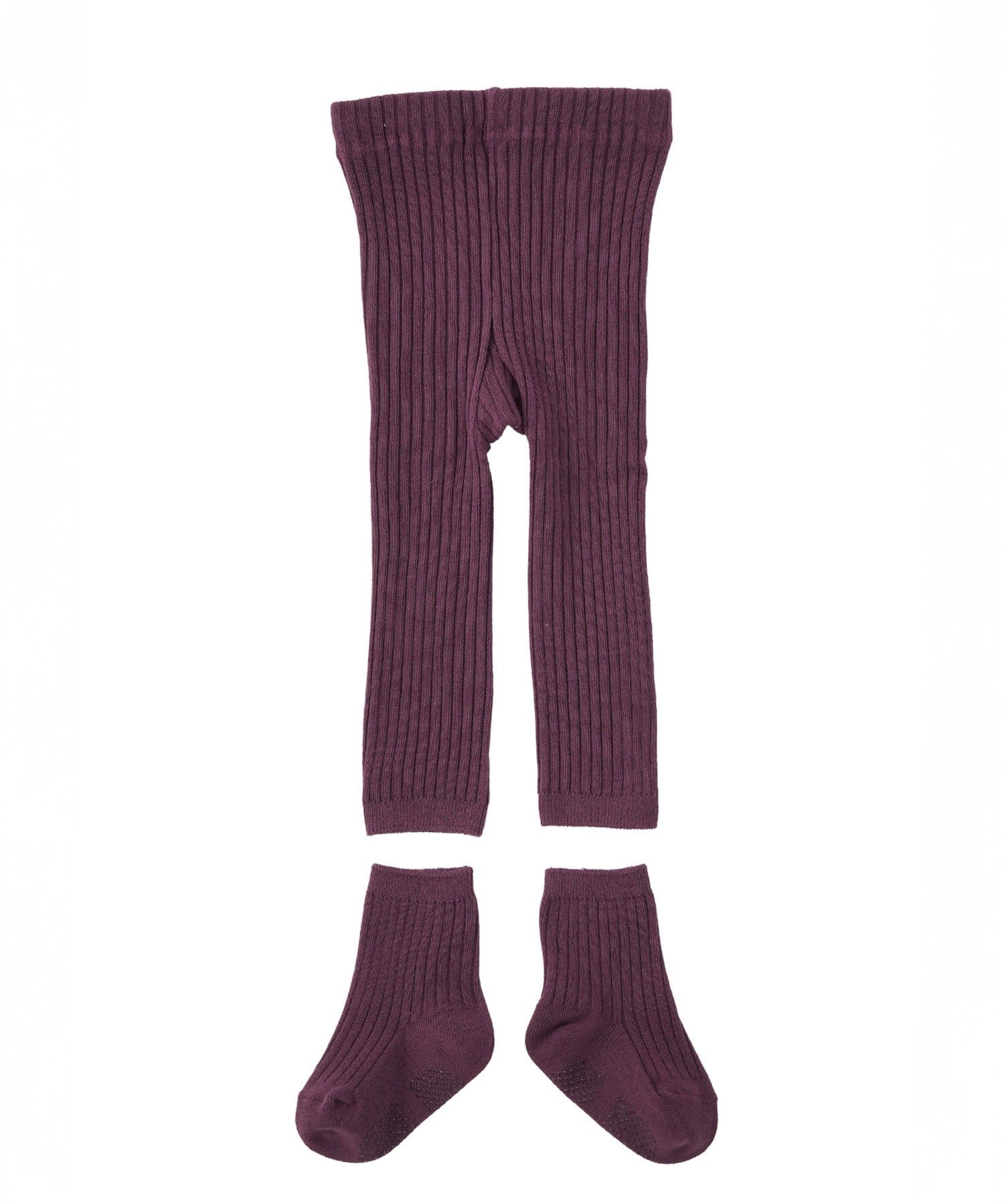 3COINS(スリーコインズ) 《WEB限定商品》リブレギンス&ソックス:70~80cm